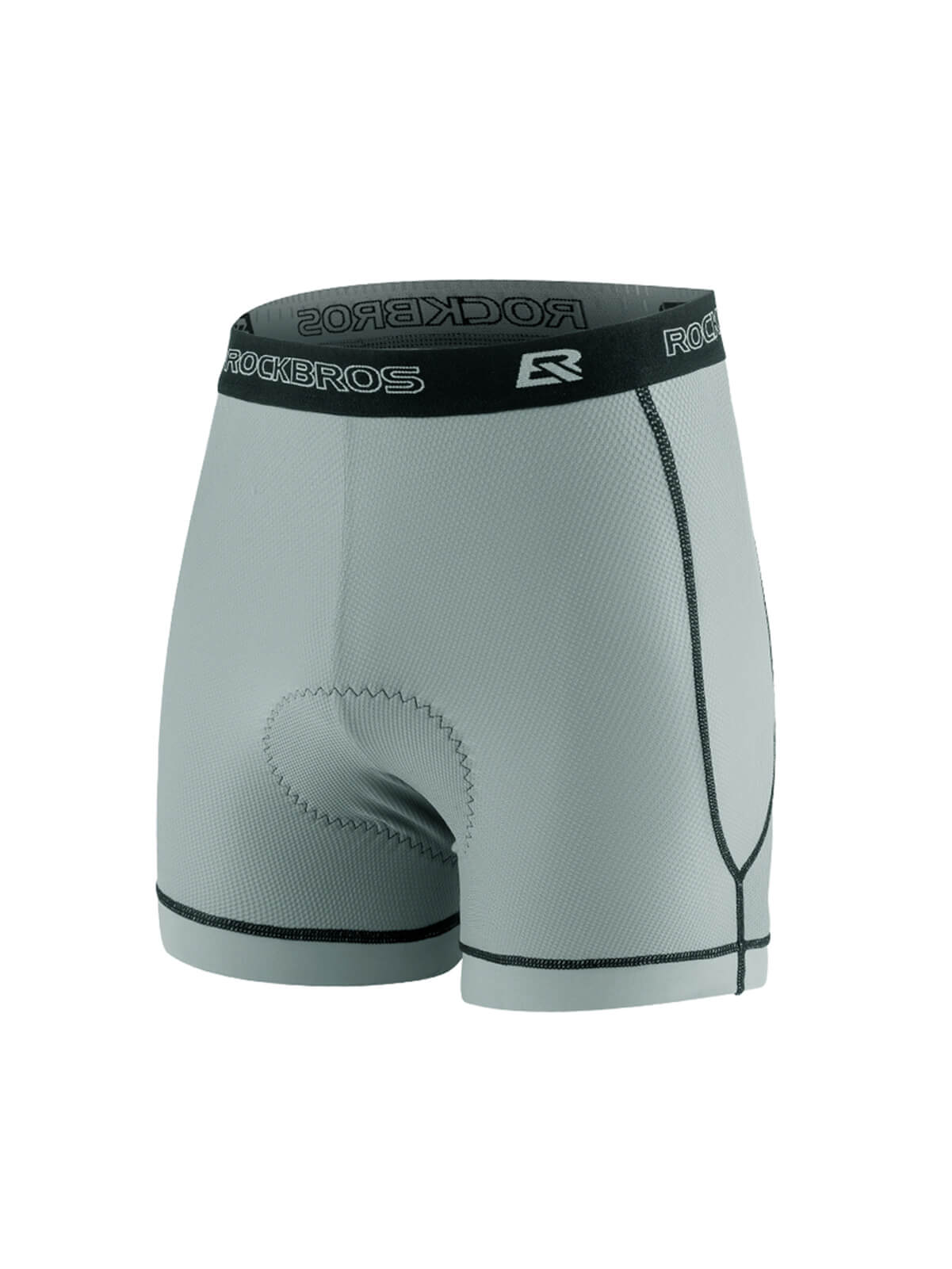ROCKBROS Men's 3D Padded Cycling Underwear Liner Shorts with Breathable Fabric
#Color_Gray