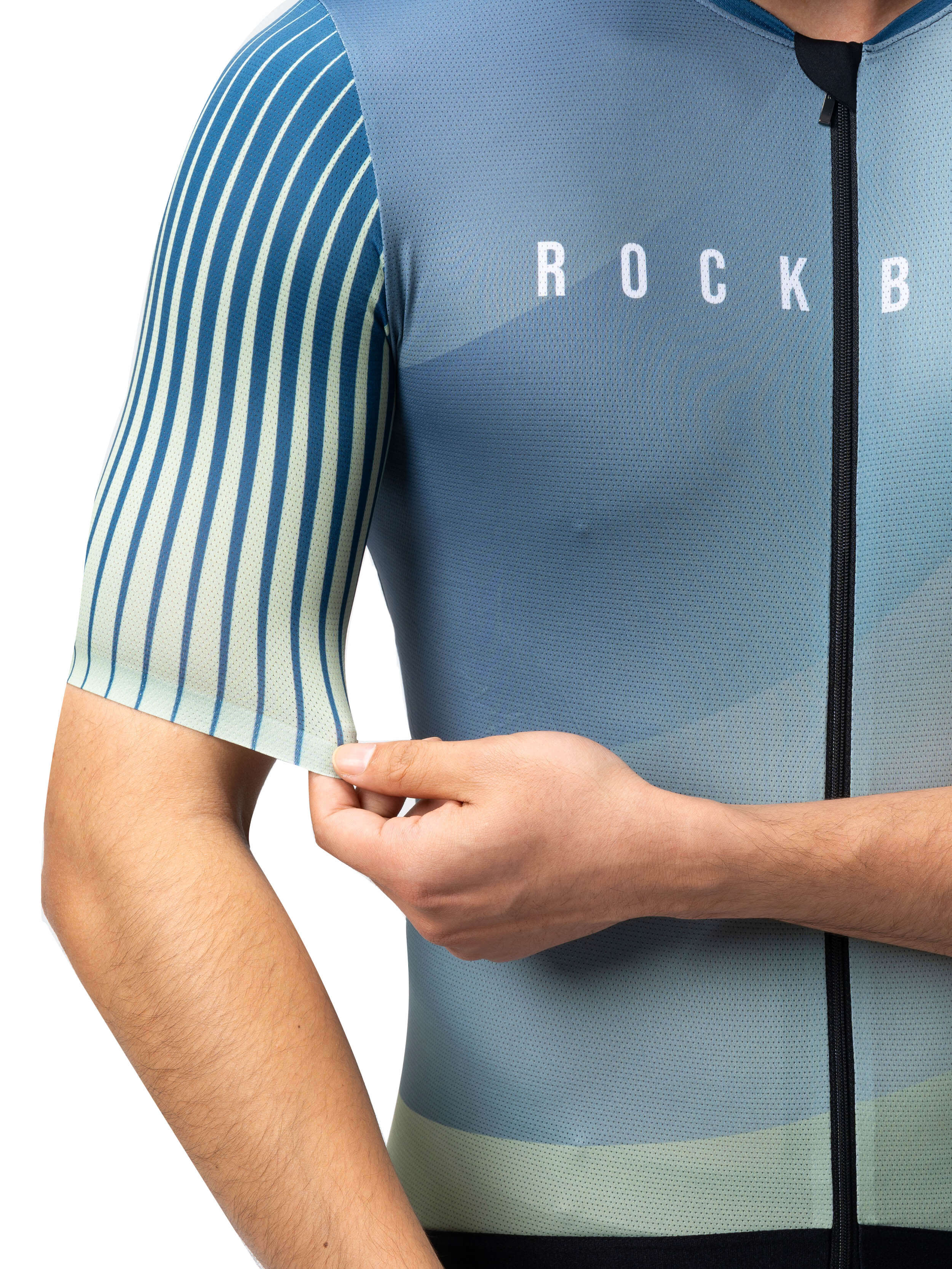 ROCKBROS Men's Birds & Flowers Short-Sleeve Cycling Jersey – Lightweight, Breathable, Moisture-Wicking Summer Bike Shirt
#Color_Green