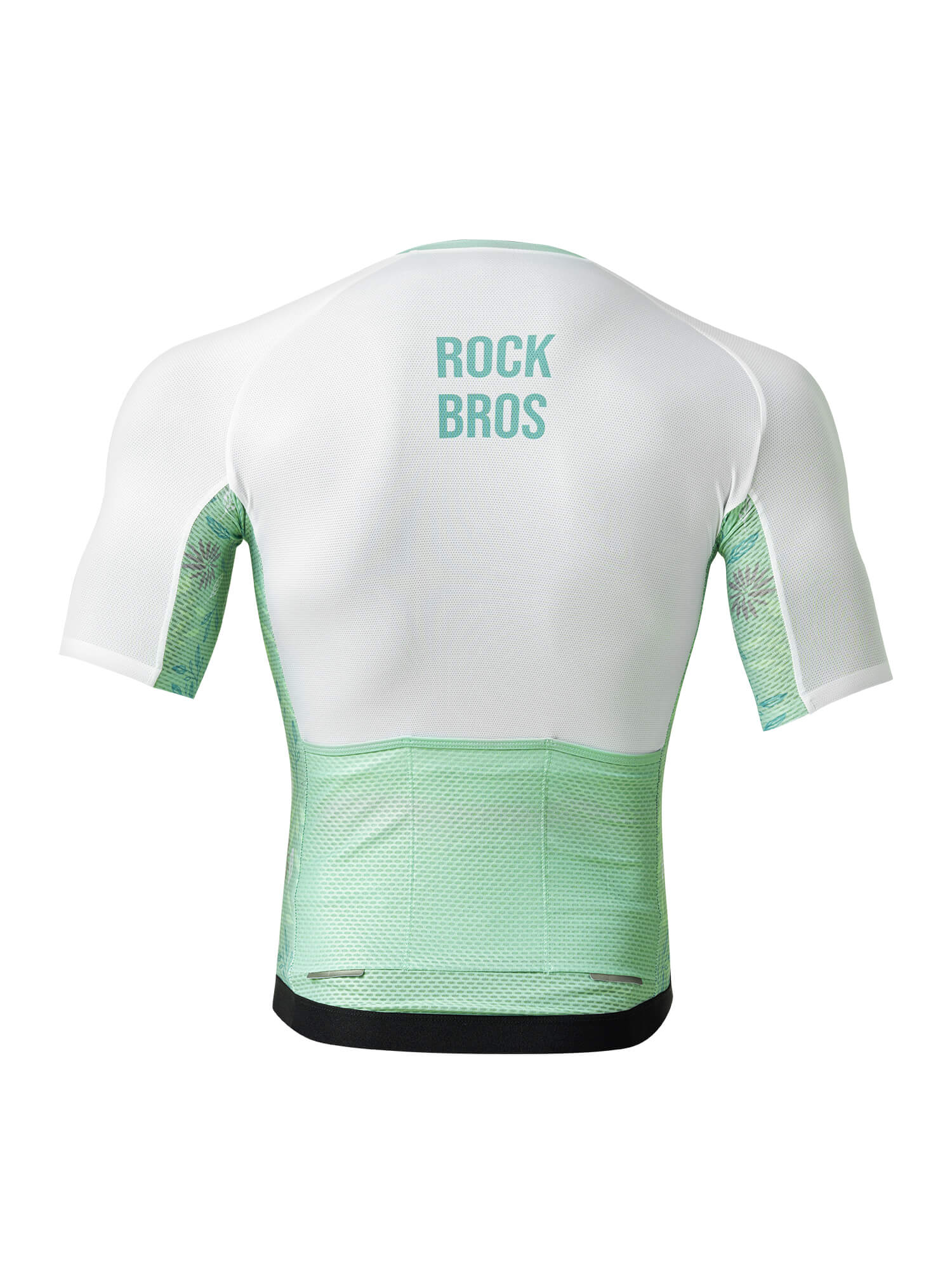 ROCKBROS Men's Birds & Flowers Short-Sleeve Cycling Jersey – Lightweight, Breathable, Moisture-Wicking Summer Bike Shirt
#Color_White