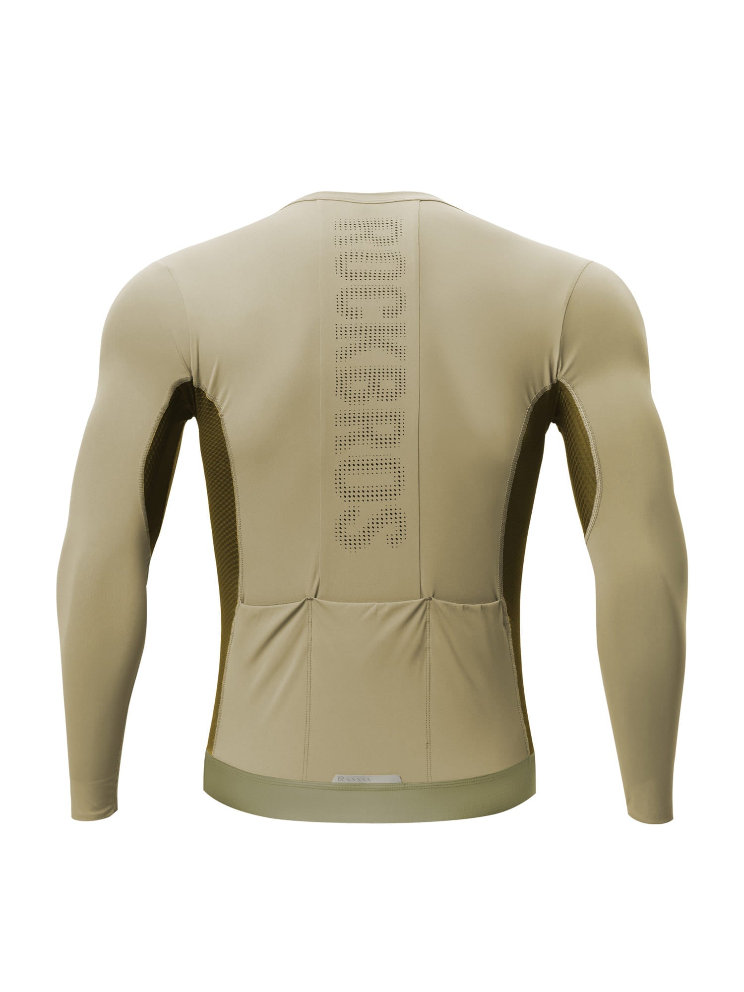 ROCKBROS men's colorblock long sleeve cycling jersey with breathable fabric and reflective details
#Color_Brown
