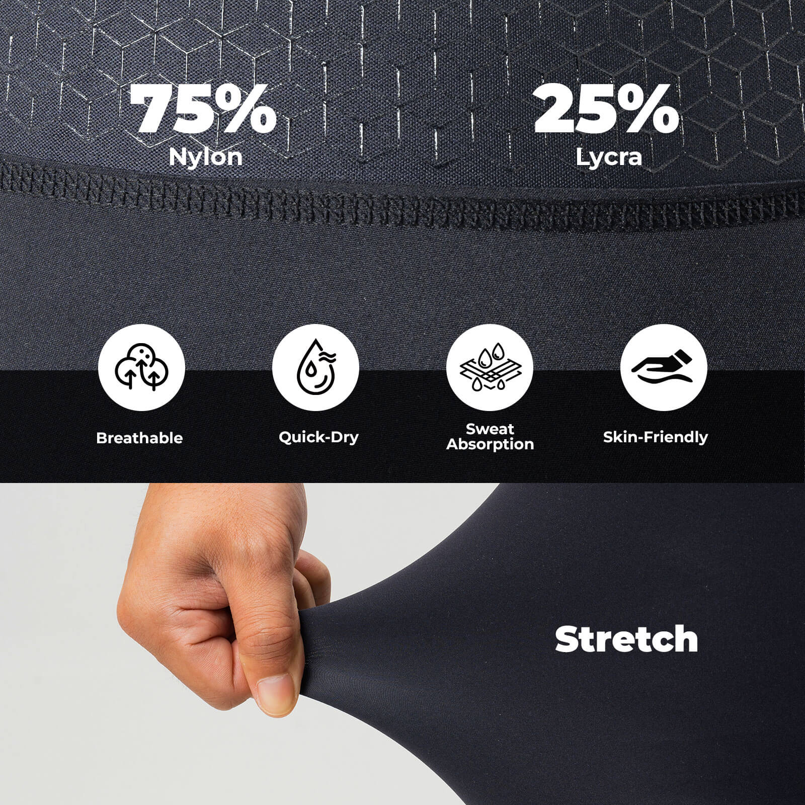 ROCKBROS men's cycling waist shorts with Elastic Interface® padding for long-distance rides