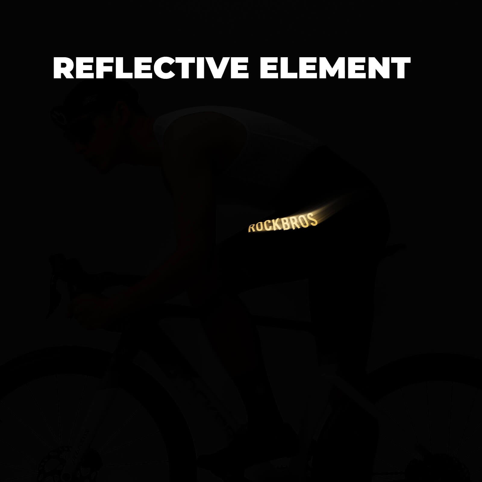 ROCKBROS men's cycling waist shorts with Elastic Interface® padding for long-distance rides