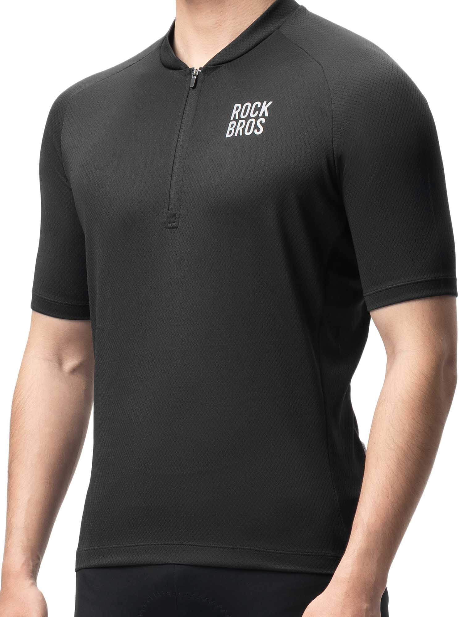 ROCKBROS Men's LANDI Short Sleeve Cycling Jersey
#Color_Black