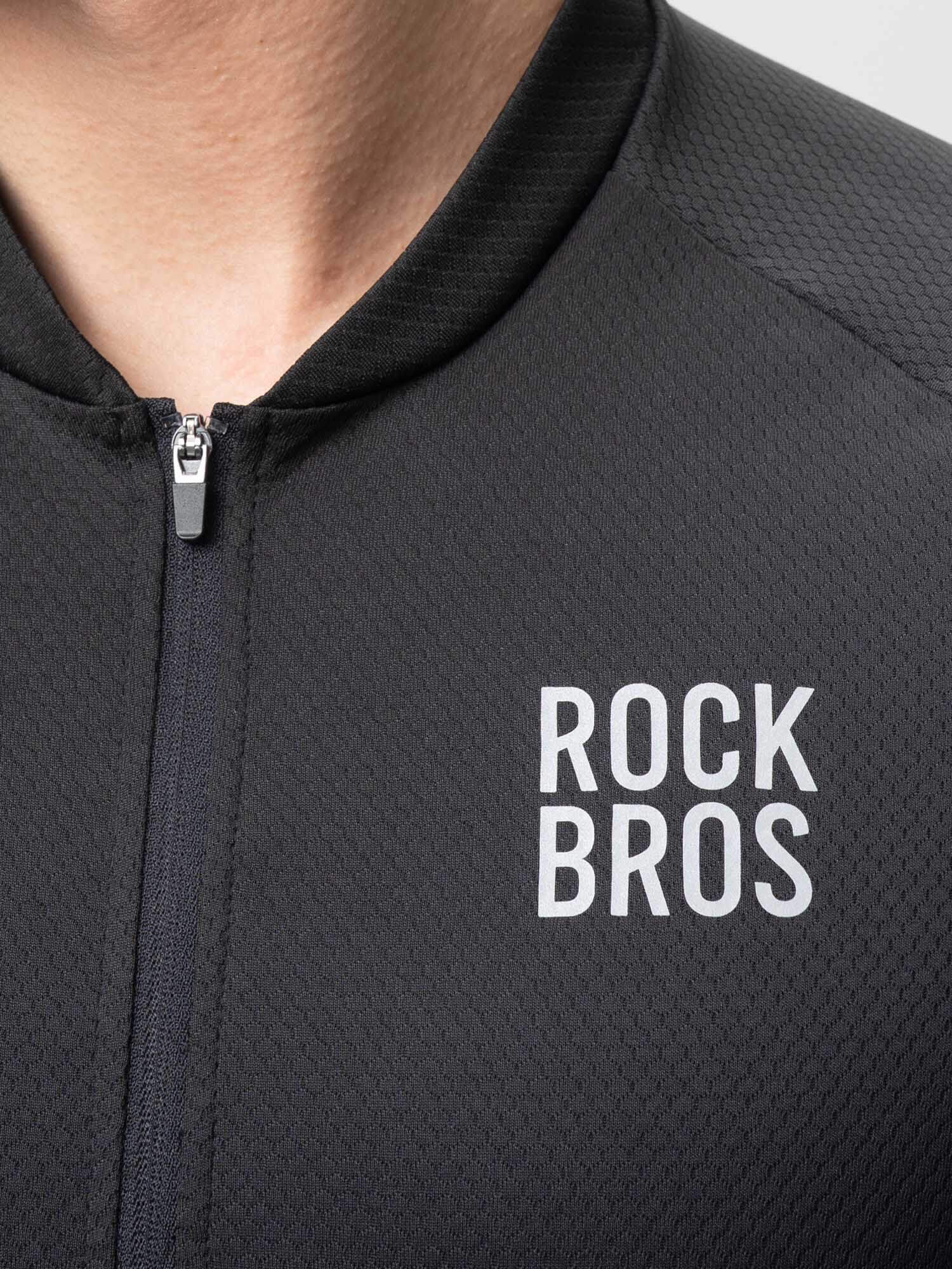 ROCKBROS Men's LANDI Short Sleeve Cycling Jersey
#Color_Black