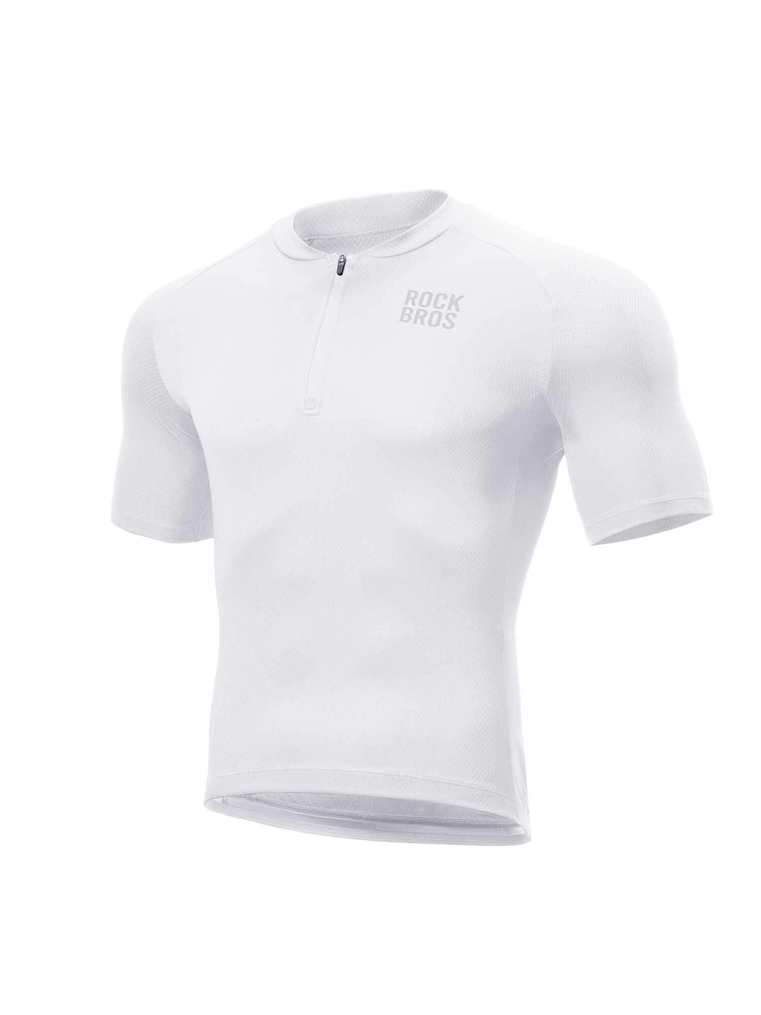 ROCKBROS Men's LANDI Short Sleeve Cycling Jersey
#Color_White