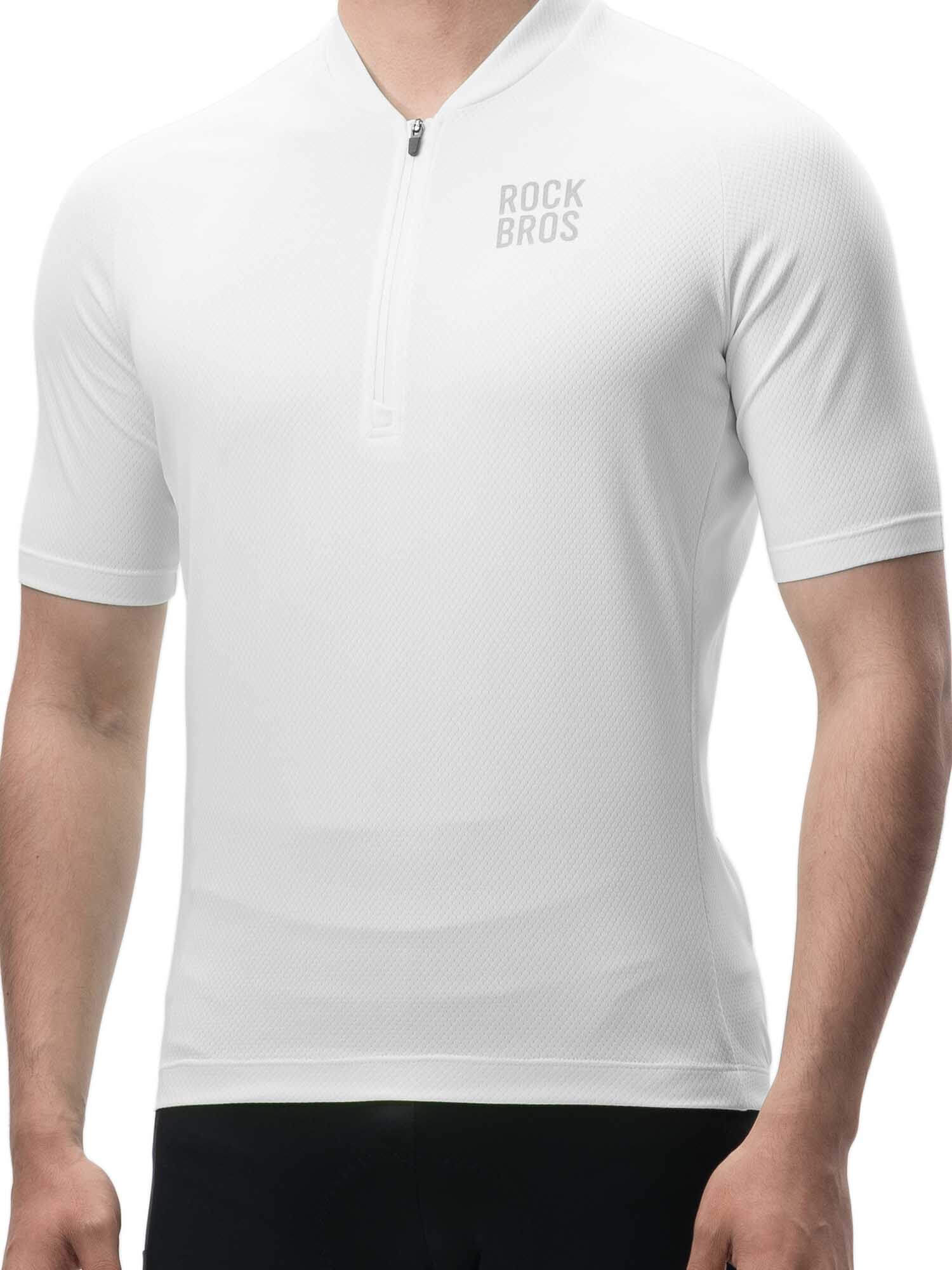 ROCKBROS Men's LANDI Short Sleeve Cycling Jersey
#Color_White