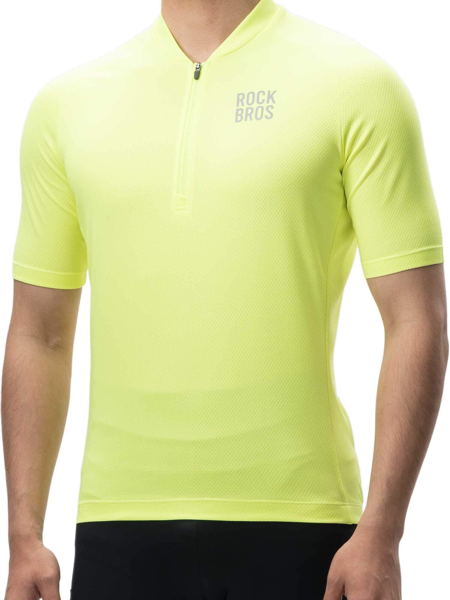 ROCKBROS Men's LANDI Short Sleeve Cycling Jersey
#Color_Fluorescent Yellow