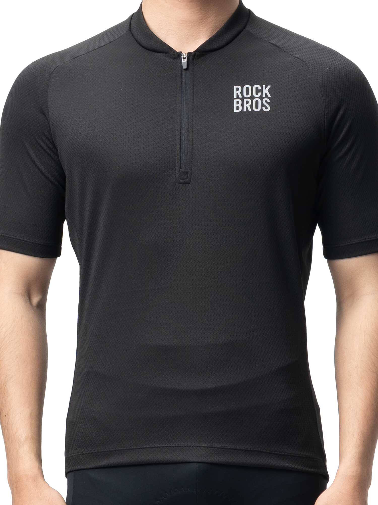 ROCKBROS Men's LANDI Short Sleeve Cycling Jersey
#Color_Black