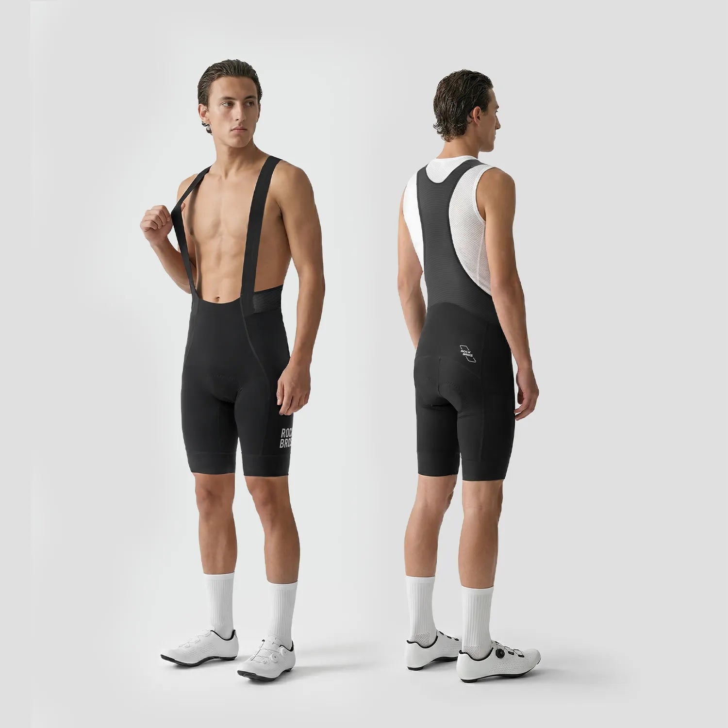 ROCKBROS Men's QINGLAN summer cycling bib shorts with Elastic Interface® Italian chamois and breathable race-fit design