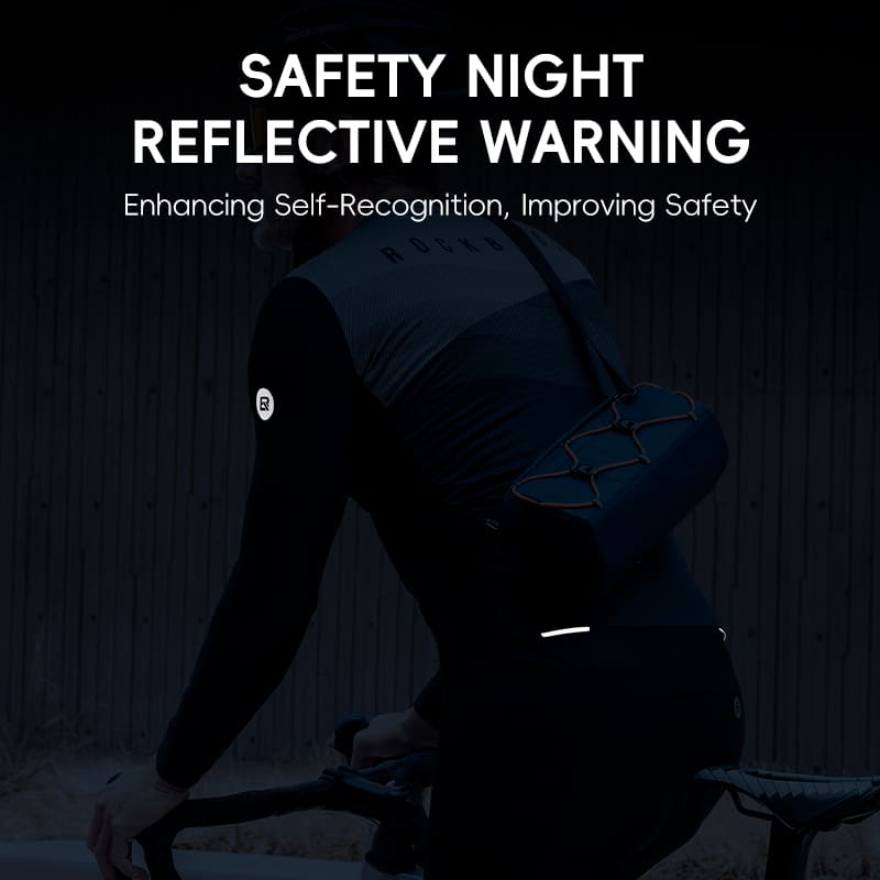 ROCKBROS cycling jerseys feature reflective safety features for enhanced nighttime visibility
