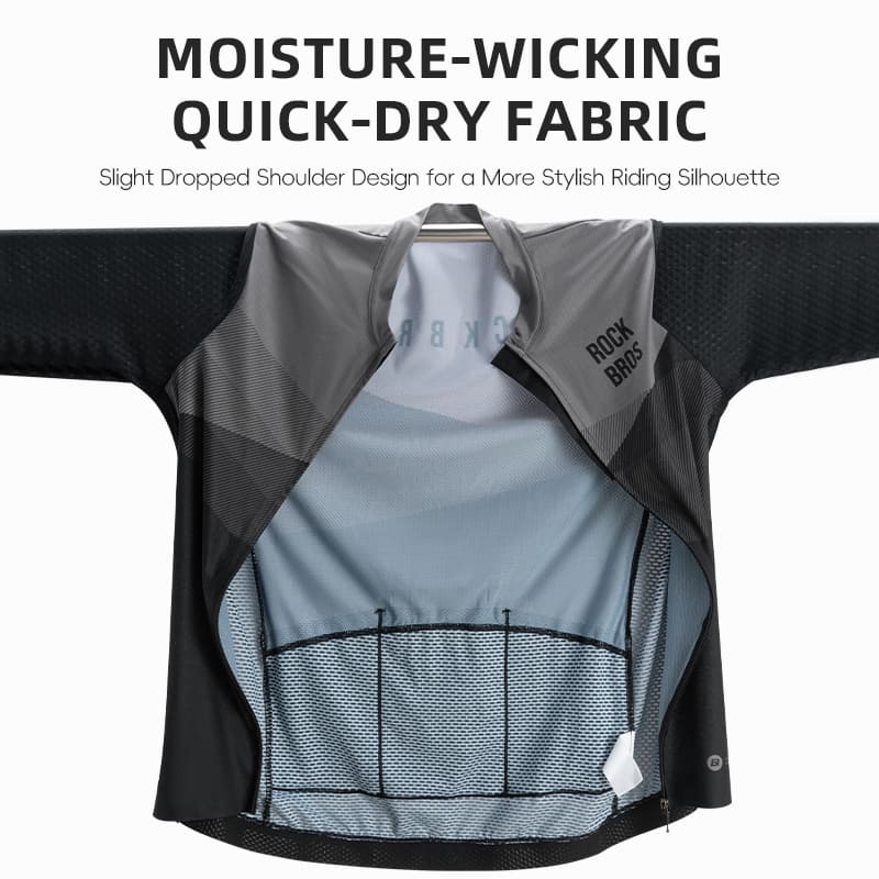 ROCKBROS cycling jersey moisture-wicking and quick-dry fabric