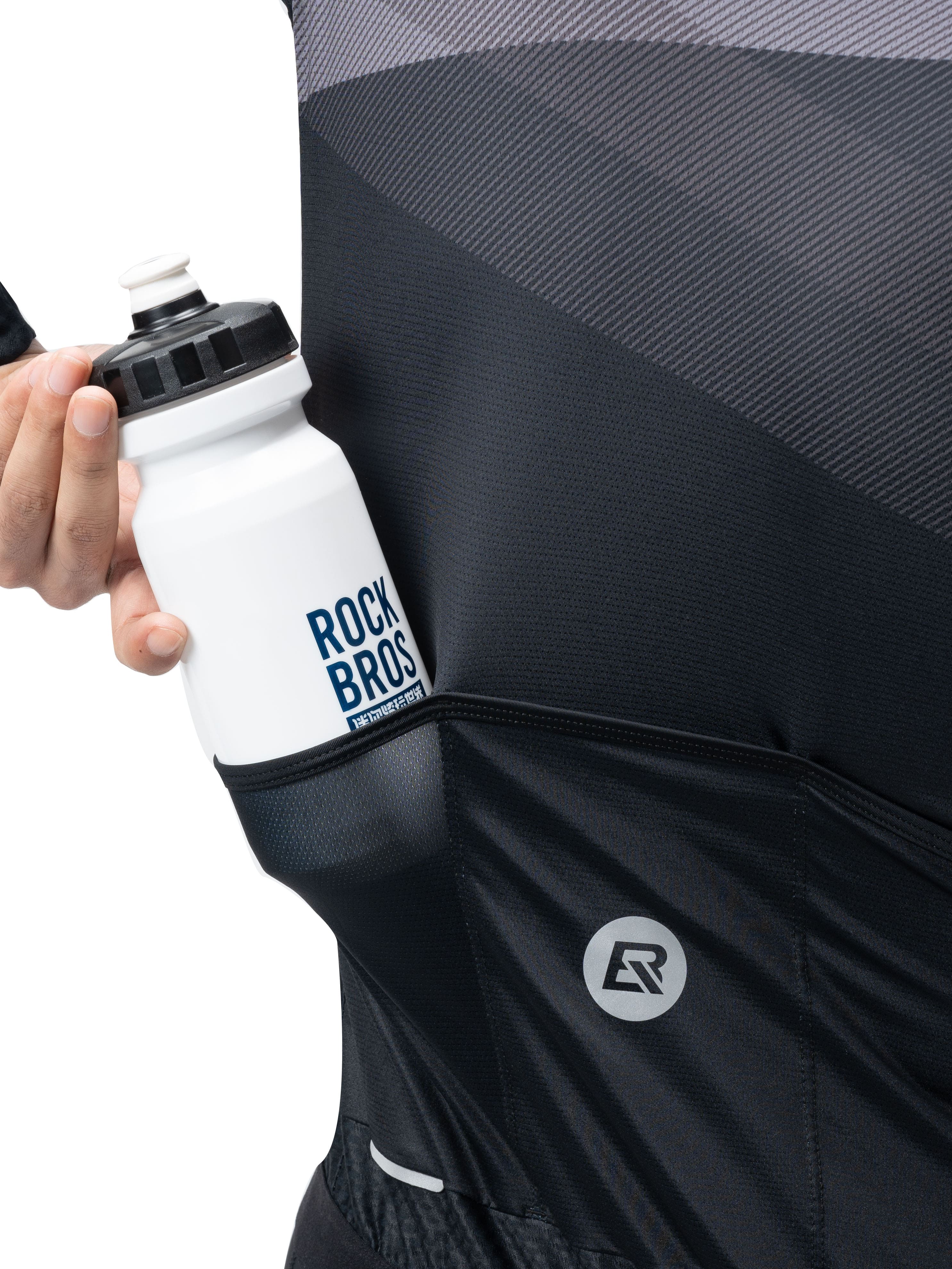ROCKBROS men’s breathable quick-dry long-sleeve cycling jersey for road and mountain biking