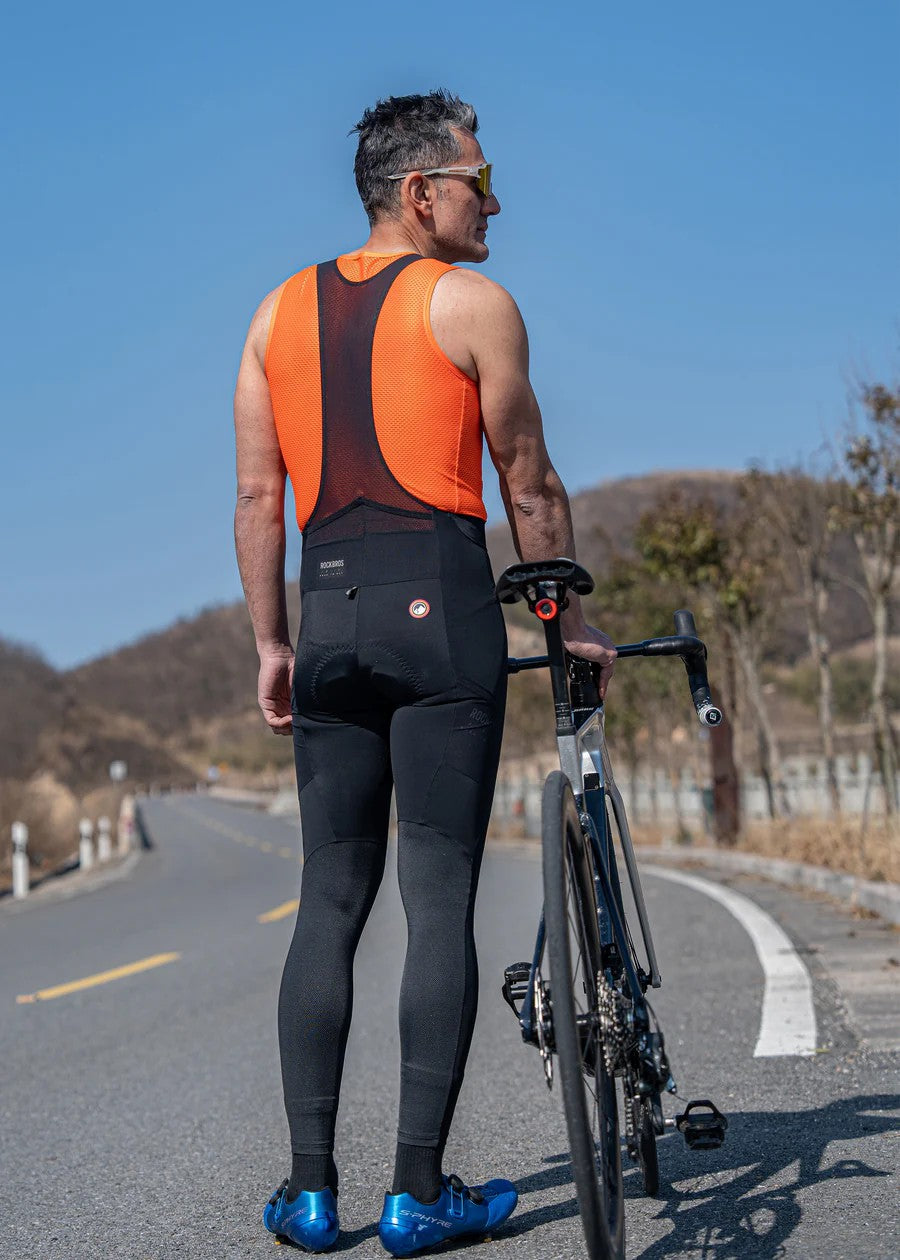 ROCKBROS Men's ROAD-TO-SKY Bib Cycling Tights breathable moisture-wicking road bike apparel