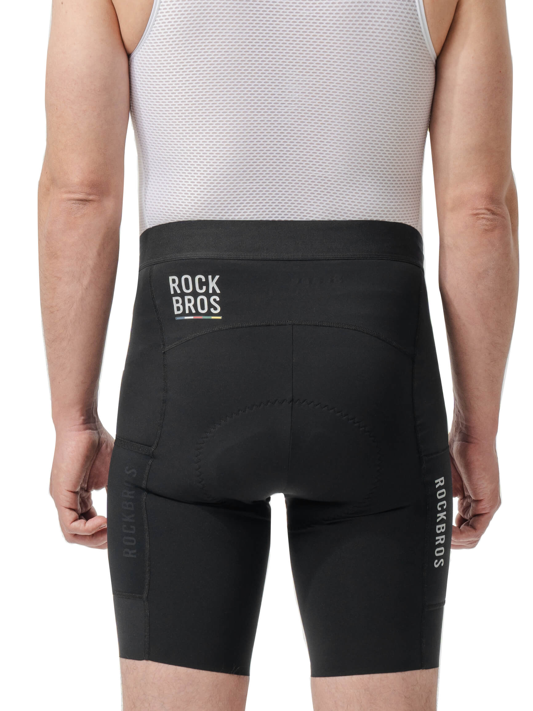 ROCKBROS Men's ROAD-TO-SKY padded cycling shorts with breathable fabric and ergonomic fit for long rides