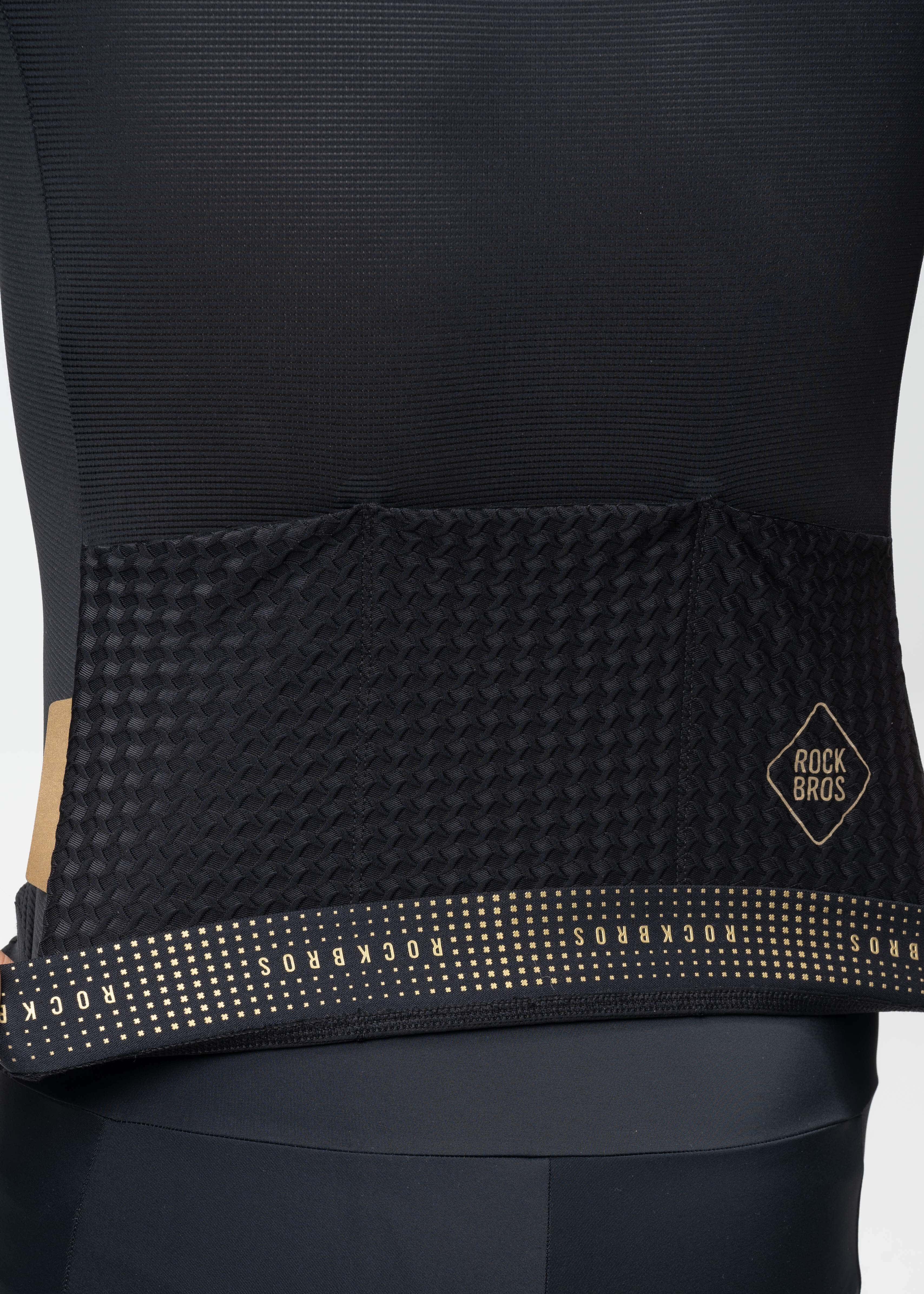ROCKBROS Men’s ROAD-TO-SKY short sleeve cycling jersey with diamond pattern
#Color_Black