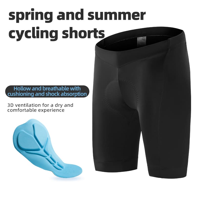 ROCKBROS Breathable Padded Cycling Shorts with Reflective Strip and Side Pocket for Summer Riding