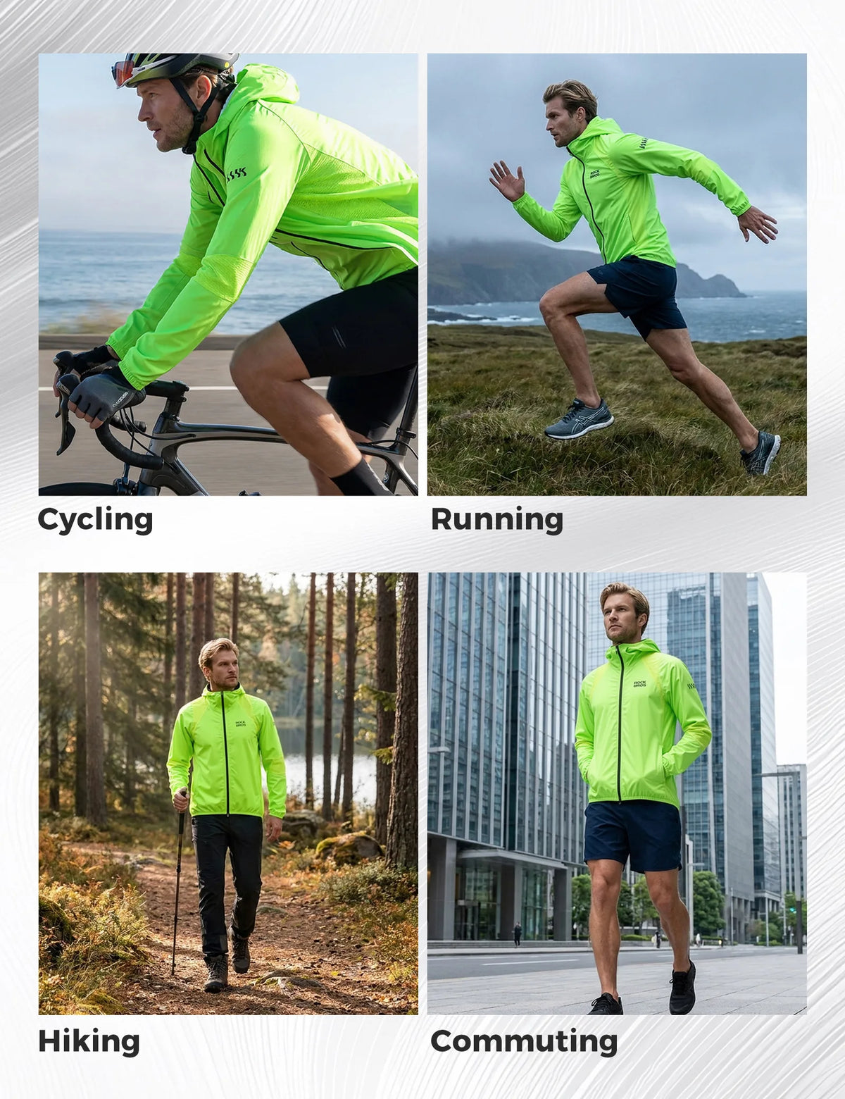 ROCKBROS men's waterproof outdoor cycling jacket with hood