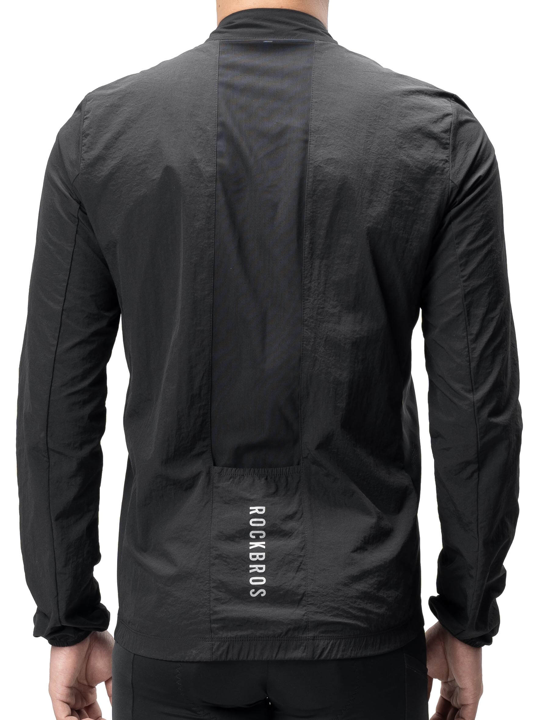 ROCKBROS men's windproof and foldable cycling jacket for road biking