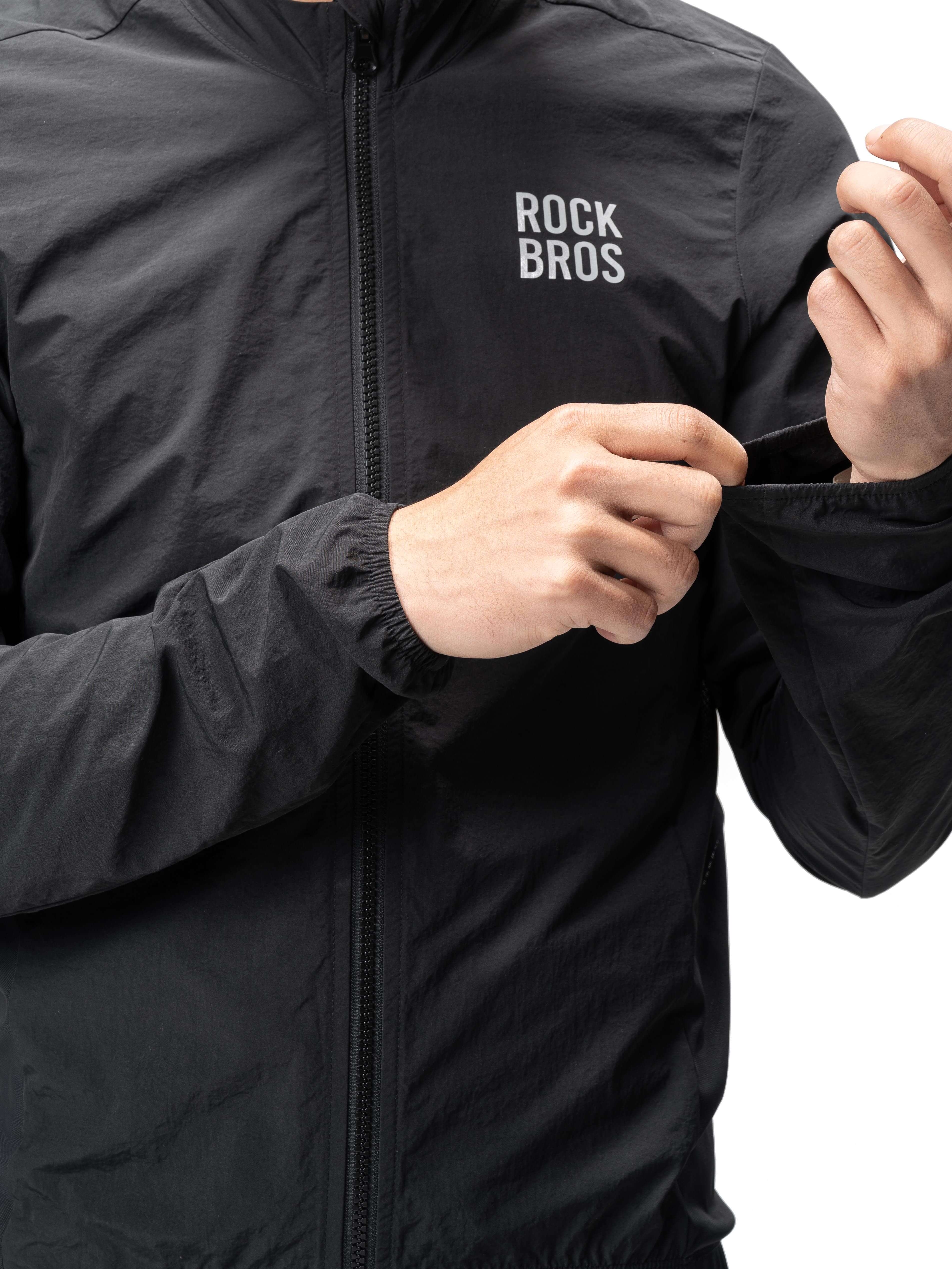 ROCKBROS men's windproof and foldable cycling jacket for road biking