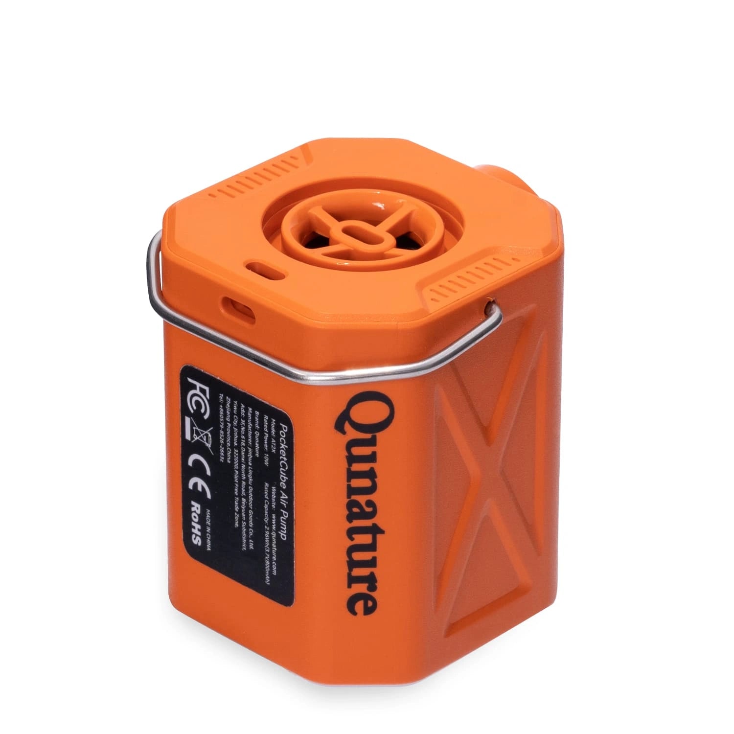 rockbros mini lightweight outdoor air pump portable inflation deflation camping pump with light
#Color_Orange