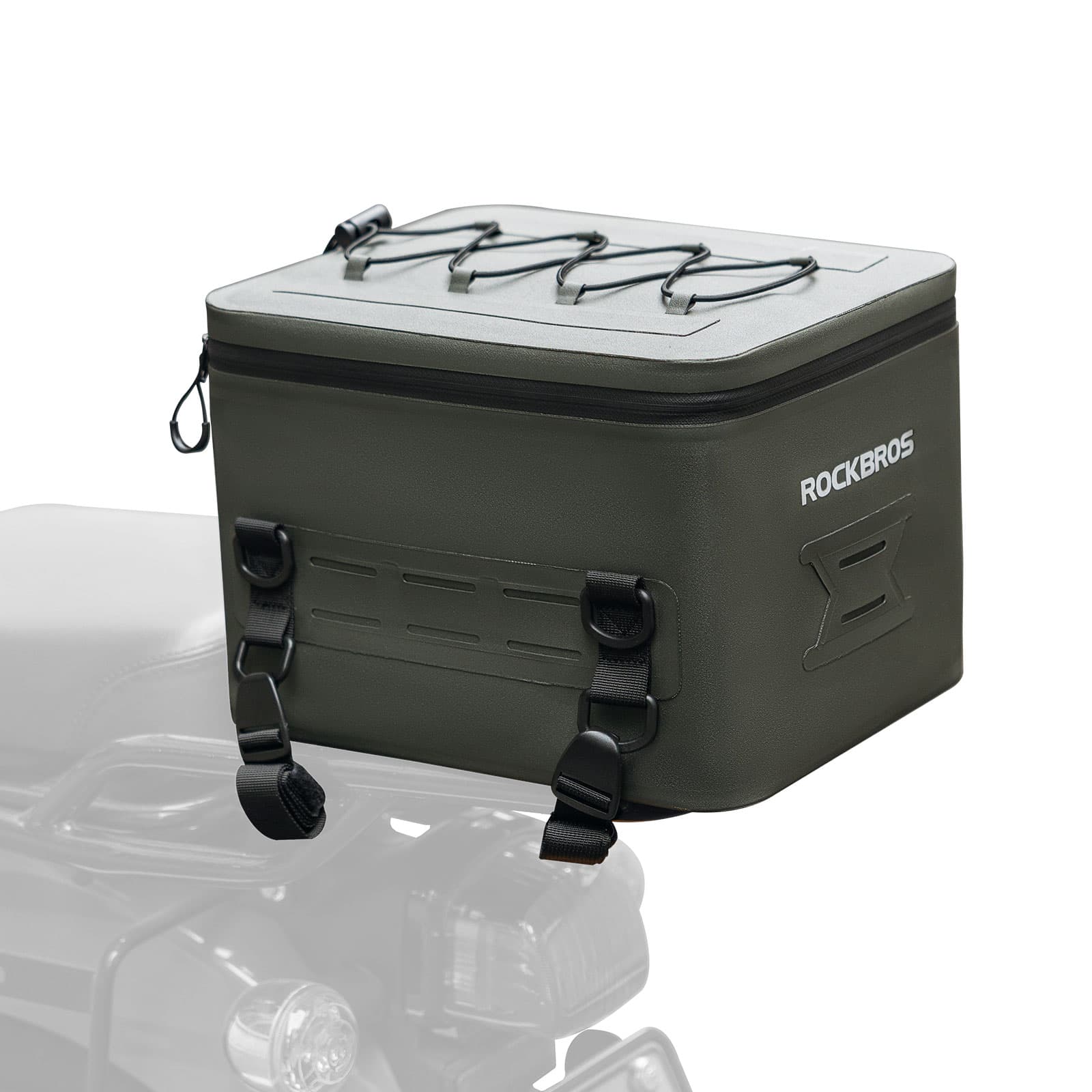rockbros motorcycle waterproof rear rack bag 13l tpu travel luggage with large capacity for touring commuting