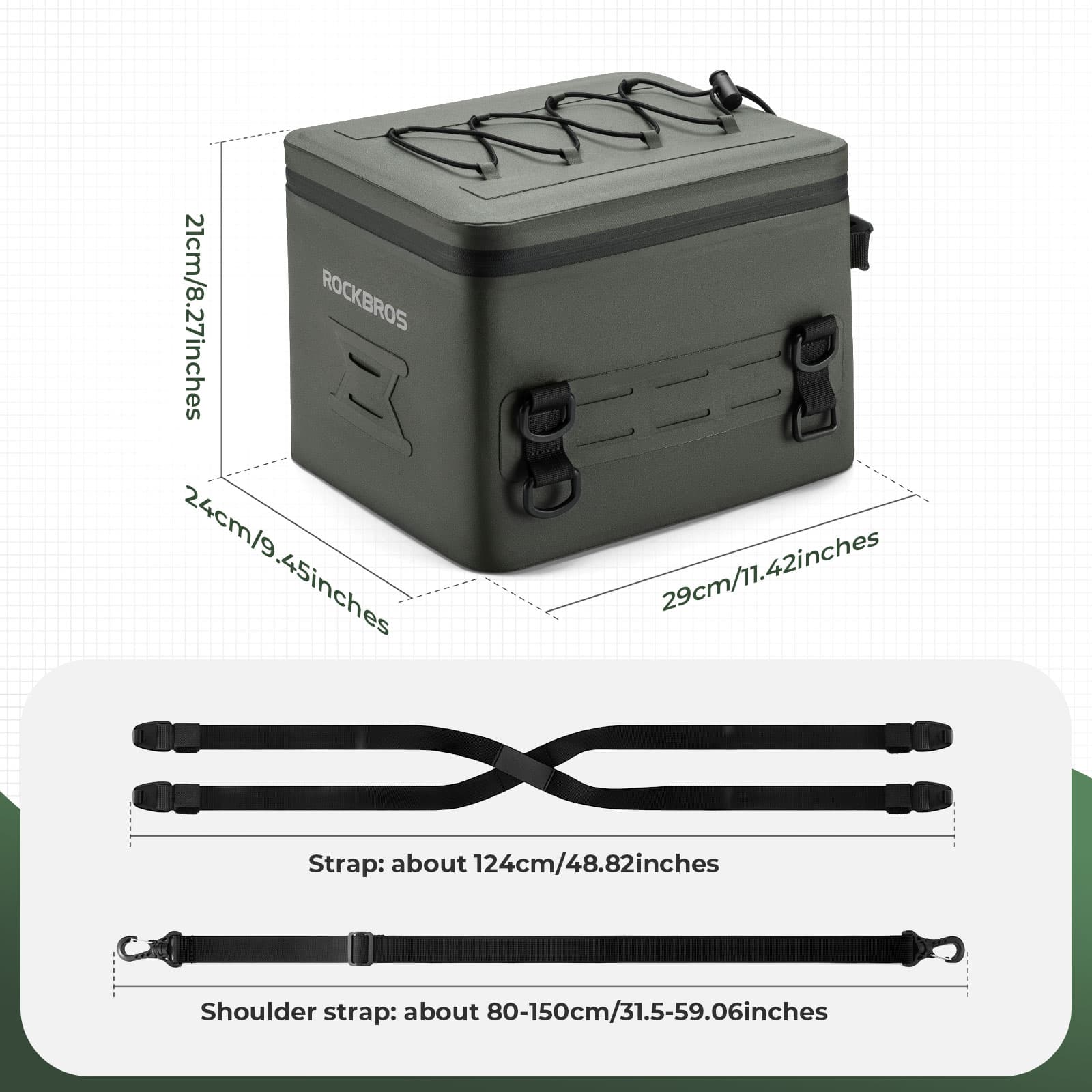 rockbros motorcycle waterproof rear rack bag 13l tpu travel luggage with large capacity for touring commuting