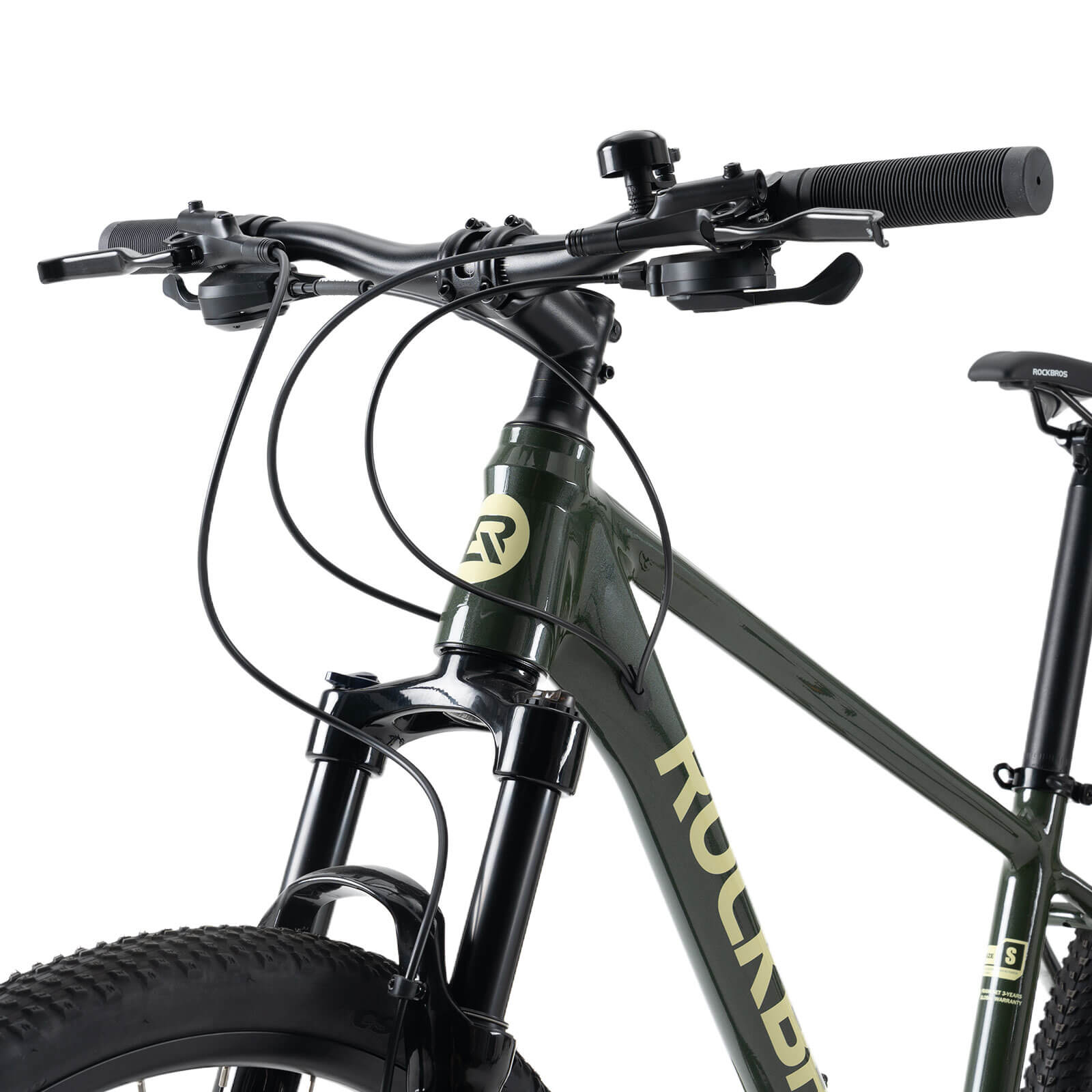 ROCKBROS MT300 27.5 inch mountain bike in green for off-road and urban riding
#Color_Green
