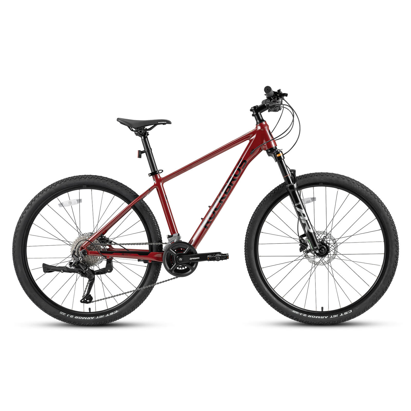 ROCKBROS MT300 27.5 inch mountain bike in red for off-road and urban riding
#Color_Red