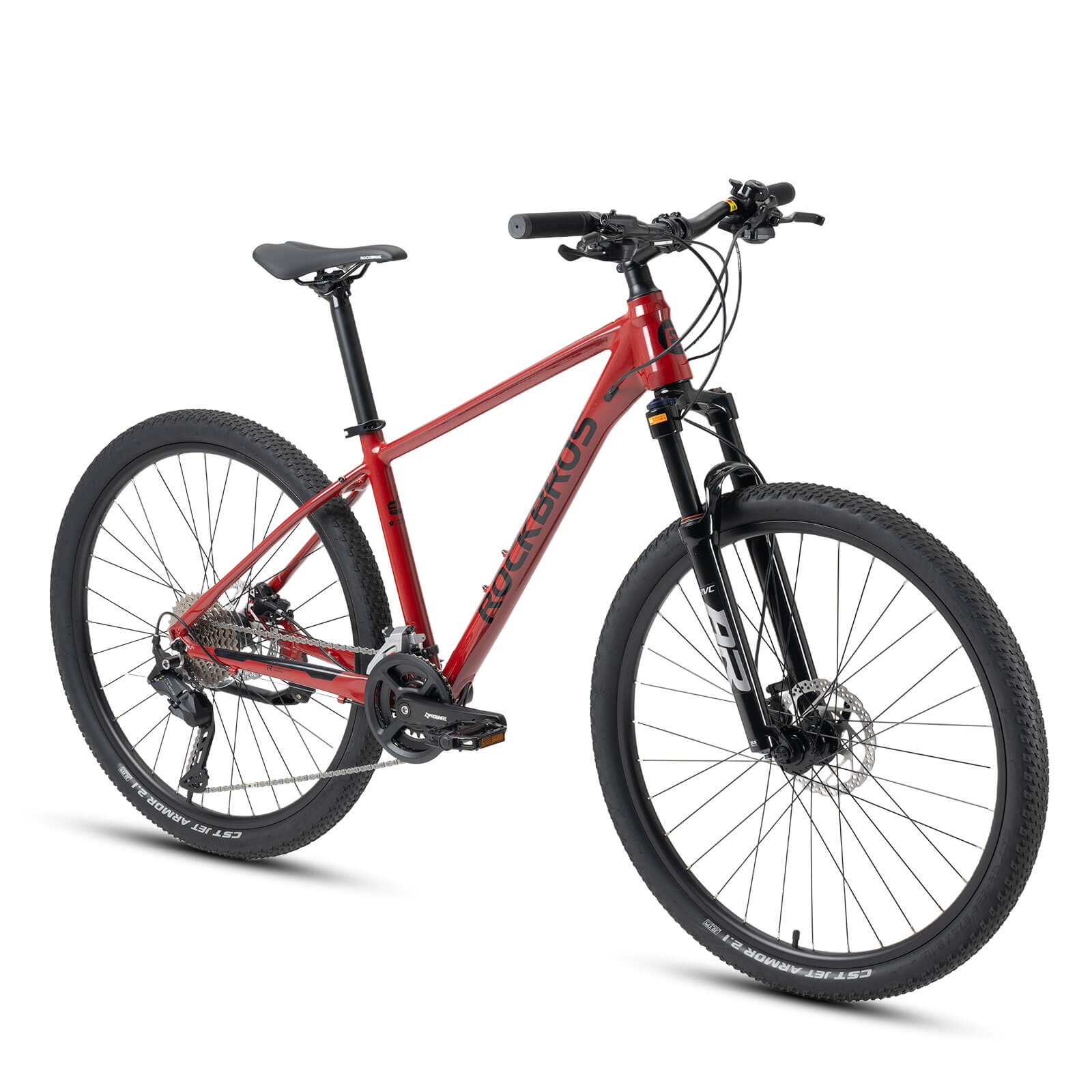 ROCKBROS MT300 27.5 inch mountain bike in red for off-road and urban riding
#Color_Red