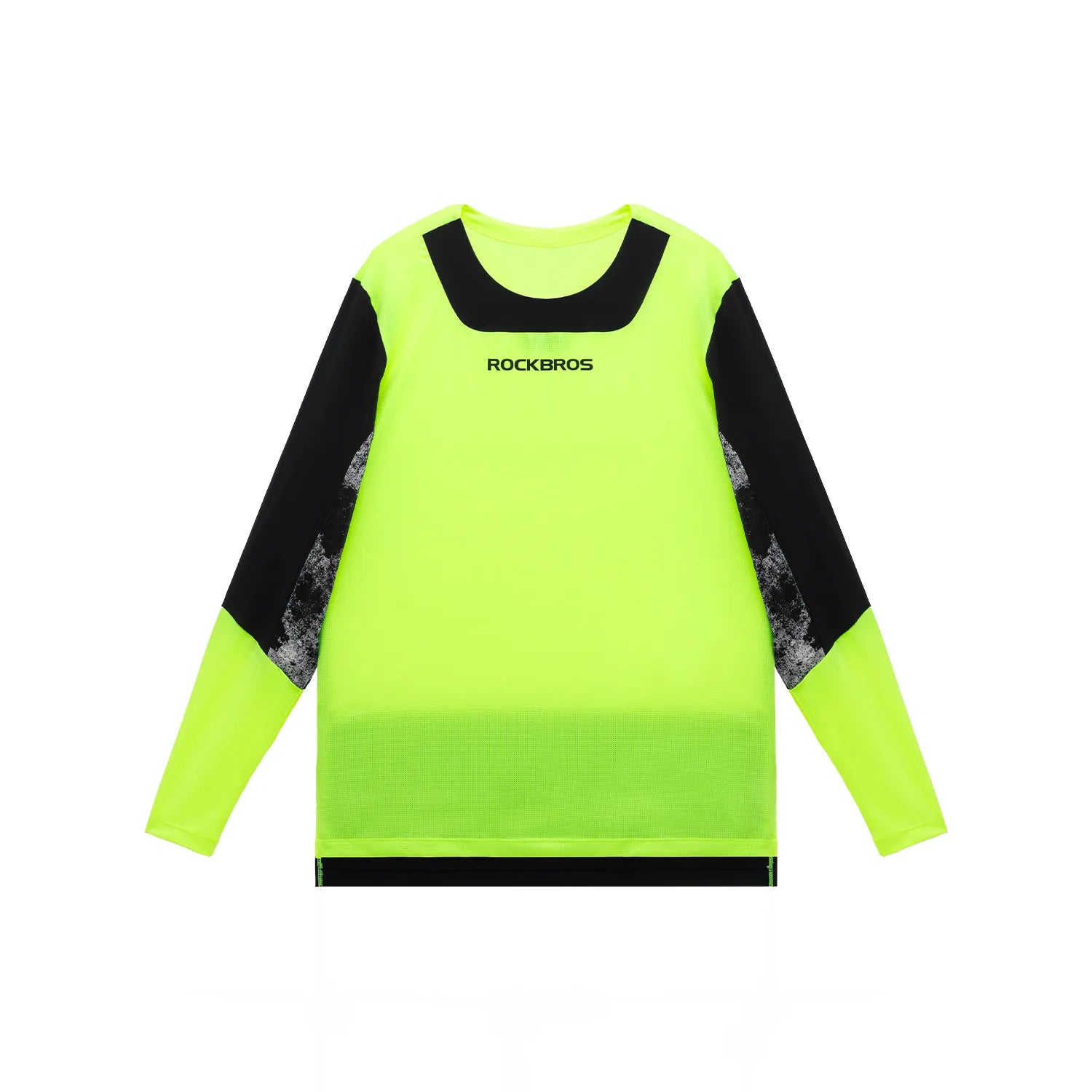ROCKBROS Men's Long Sleeve Sports Jersey with Breathable Mesh for Cycling and Outdoor Activities