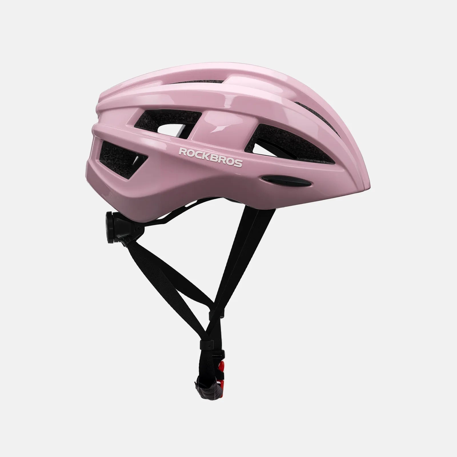 ROCKBROS bike helmet with rear light for safe night riding, breathable and impact-resistant design
#Color_Pink