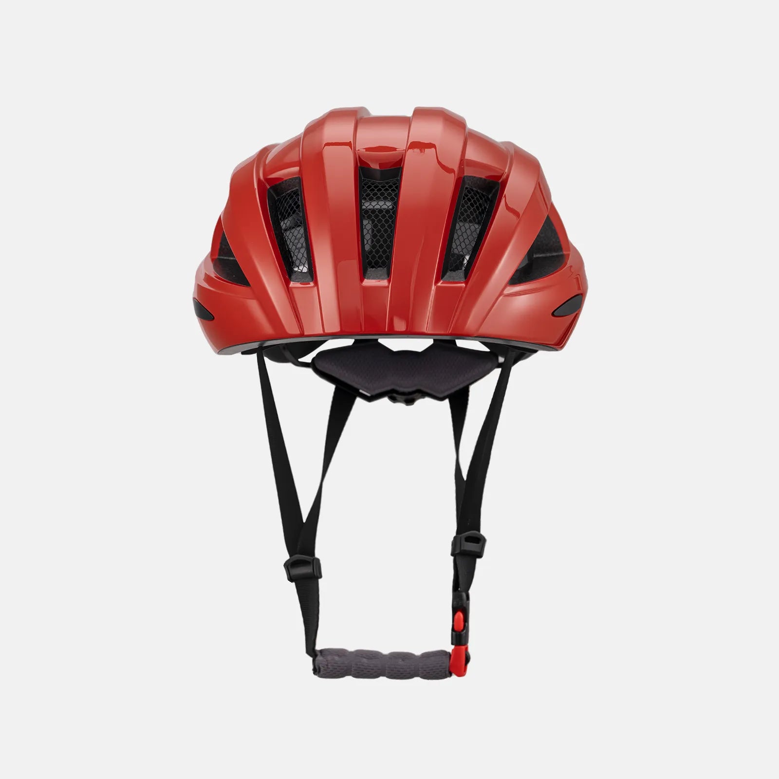 ROCKBROS bike helmet with rear light for safe night riding, breathable and impact-resistant design
#Color_Red