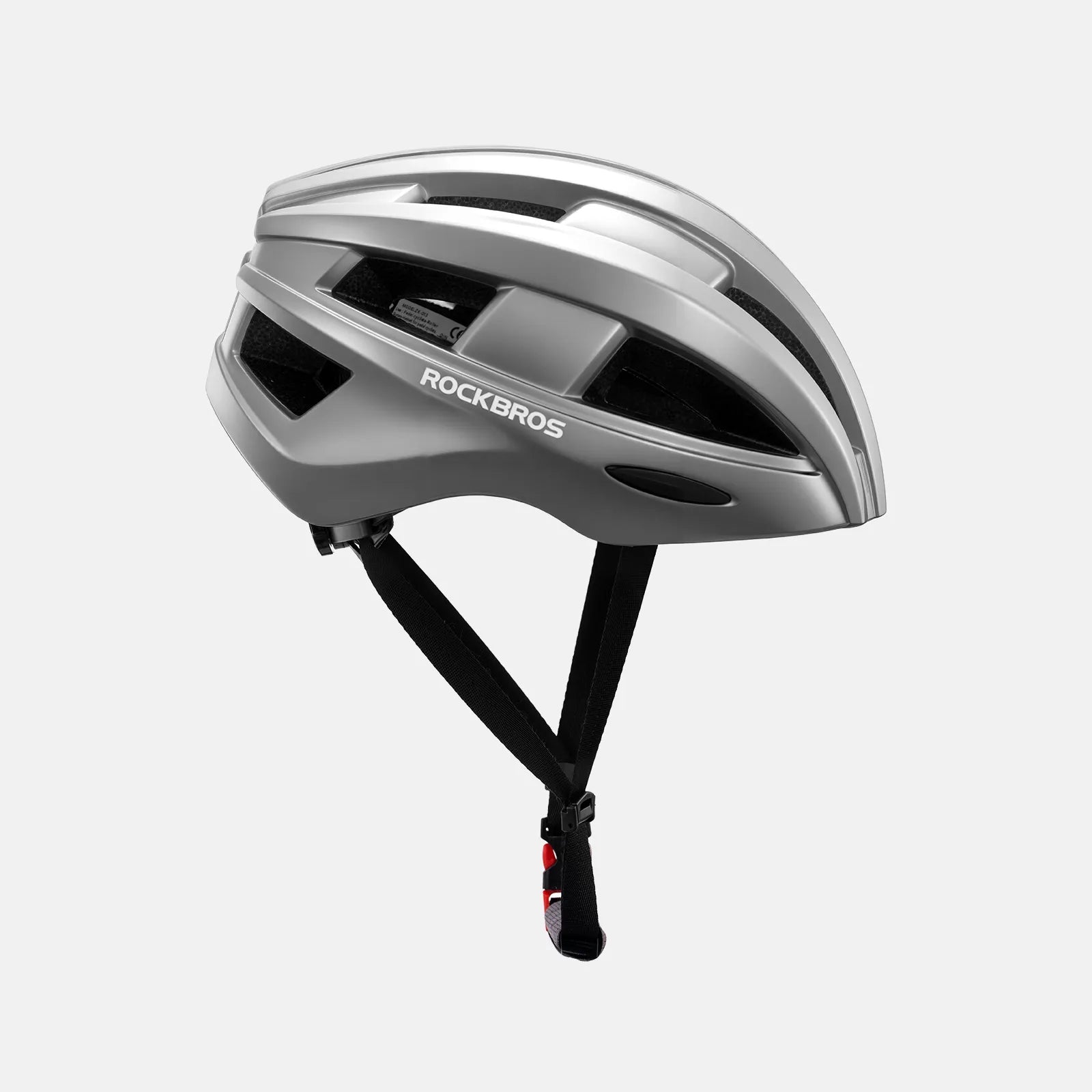 ROCKBROS bike helmet with rear light for safe night riding, breathable and impact-resistant design
#Color_Titanium