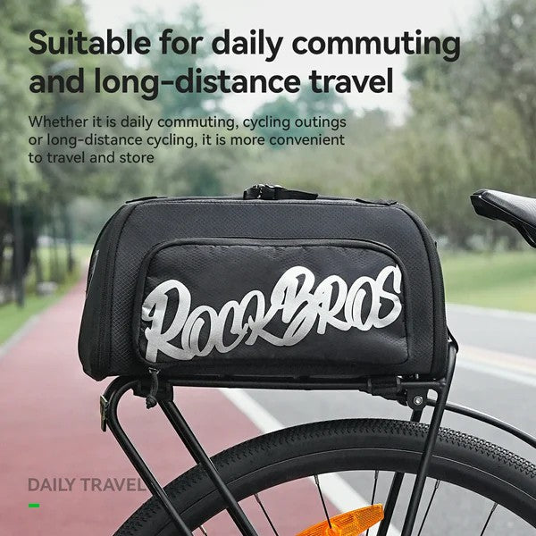 ROCKBROS one-piece bike rear rack bag for commuting and touring