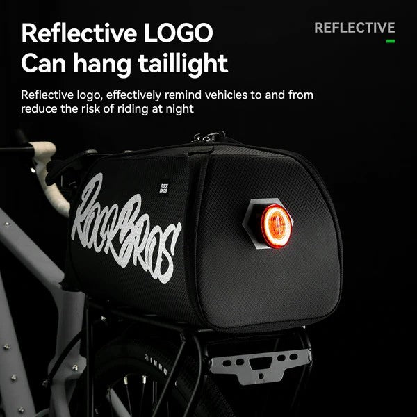 ROCKBROS one-piece bike rear rack bag for commuting and touring