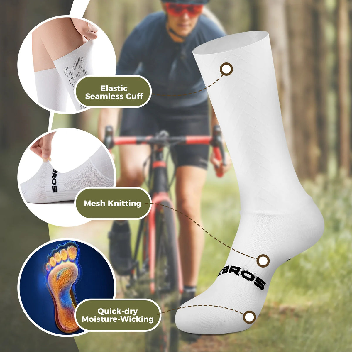 Performance Aero Compression Cycling Socks