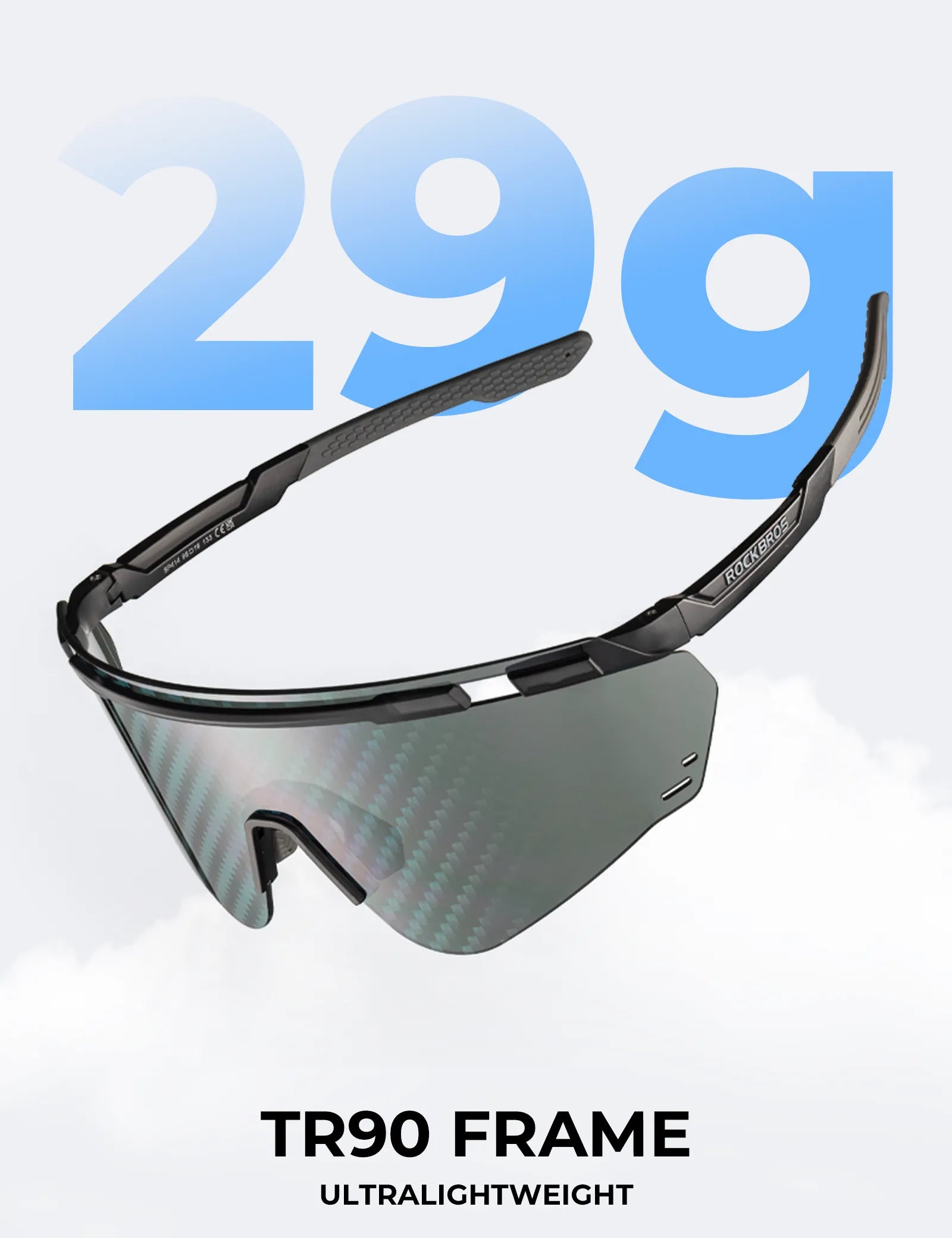 ROCKBROS Photochromic Cycling Sunglasses with UV400 Protection
#Color_Carbon Fiber Pattern - Non-Photochromic