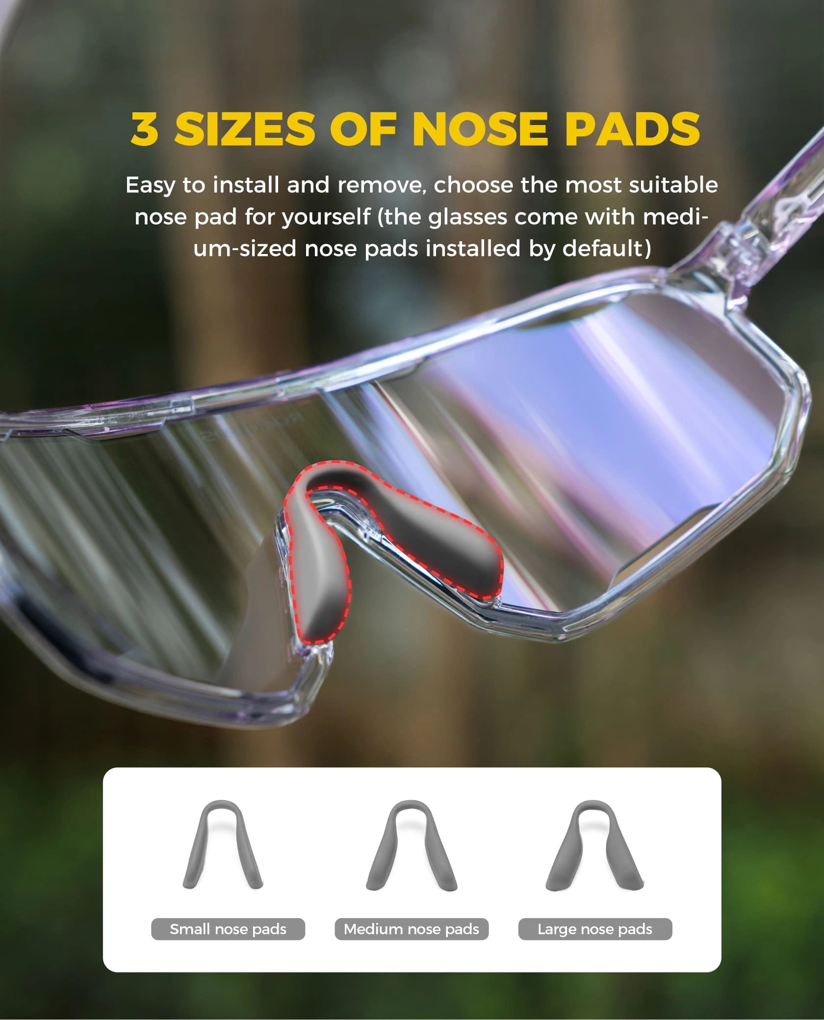 ROCKBROS Windproof Photochromic Cycling Sunglasses with UV400 Lenses and Lightweight TR90 Frame