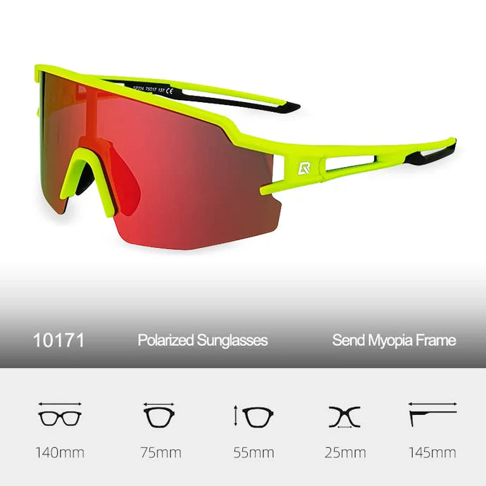 ROCKBROS polarized cycling sunglasses with UV protection for men and women
#Color_Red Yellow