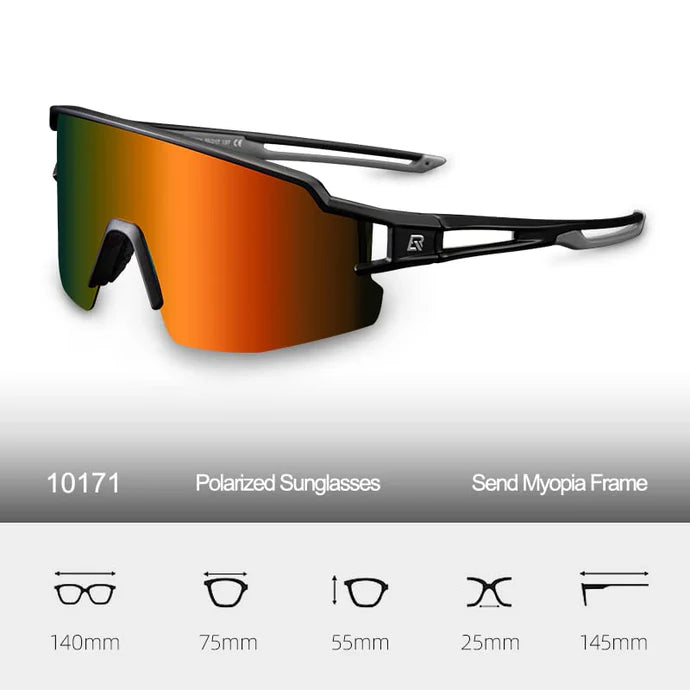 ROCKBROS polarized cycling sunglasses with UV protection for men and women
#Color_Black Yellow