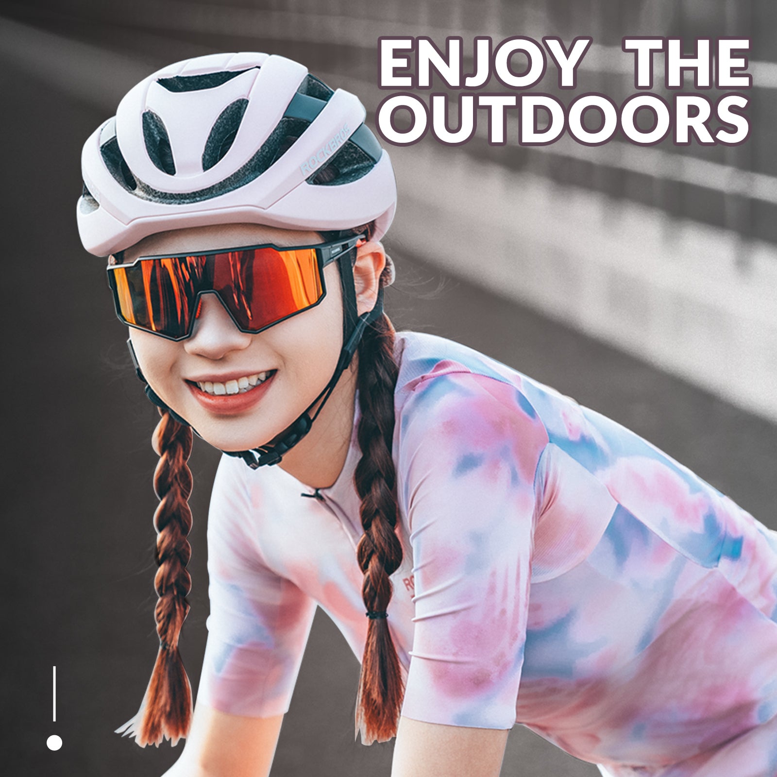 ROCKBROS polarized cycling sunglasses with UV400 protection lightweight TR90 sports eyewear
#Color_Black