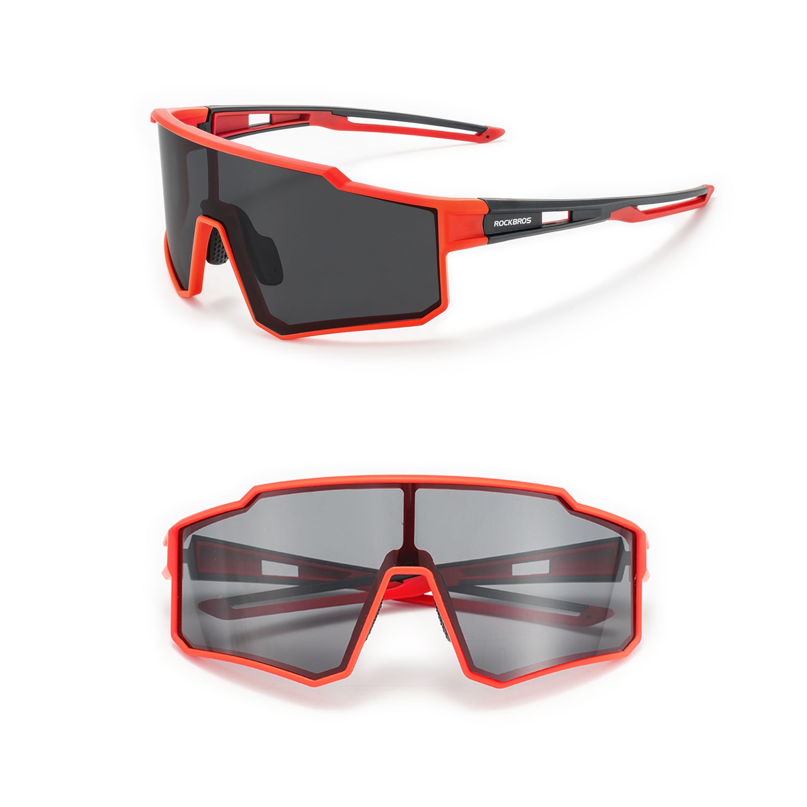 ROCKBROS polarized cycling sunglasses with UV400 protection lightweight TR90 sports eyewear
#Color_Red