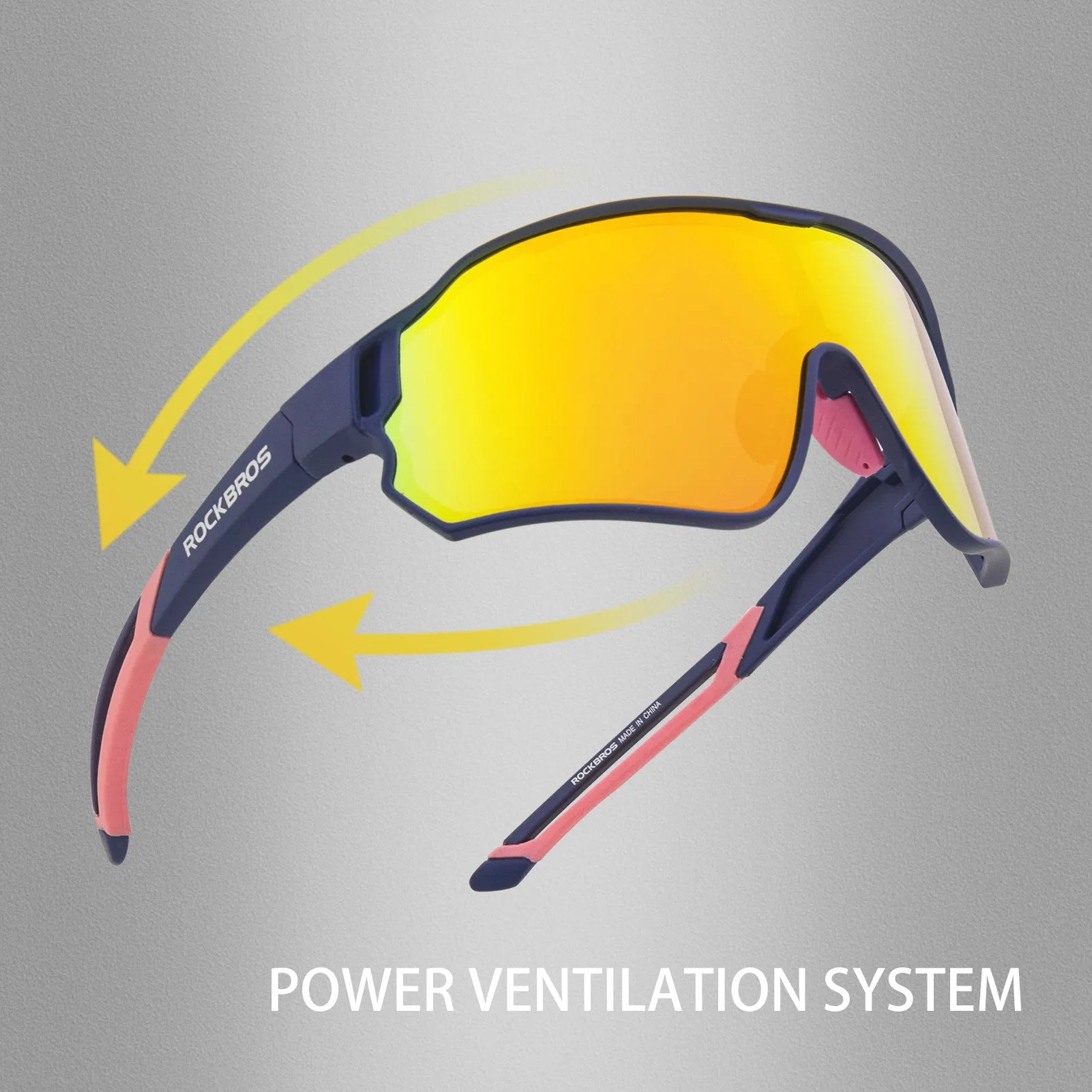 ROCKBROS cycling sunglasses polarized with UV protection for outdoor riding
#Color_Pink