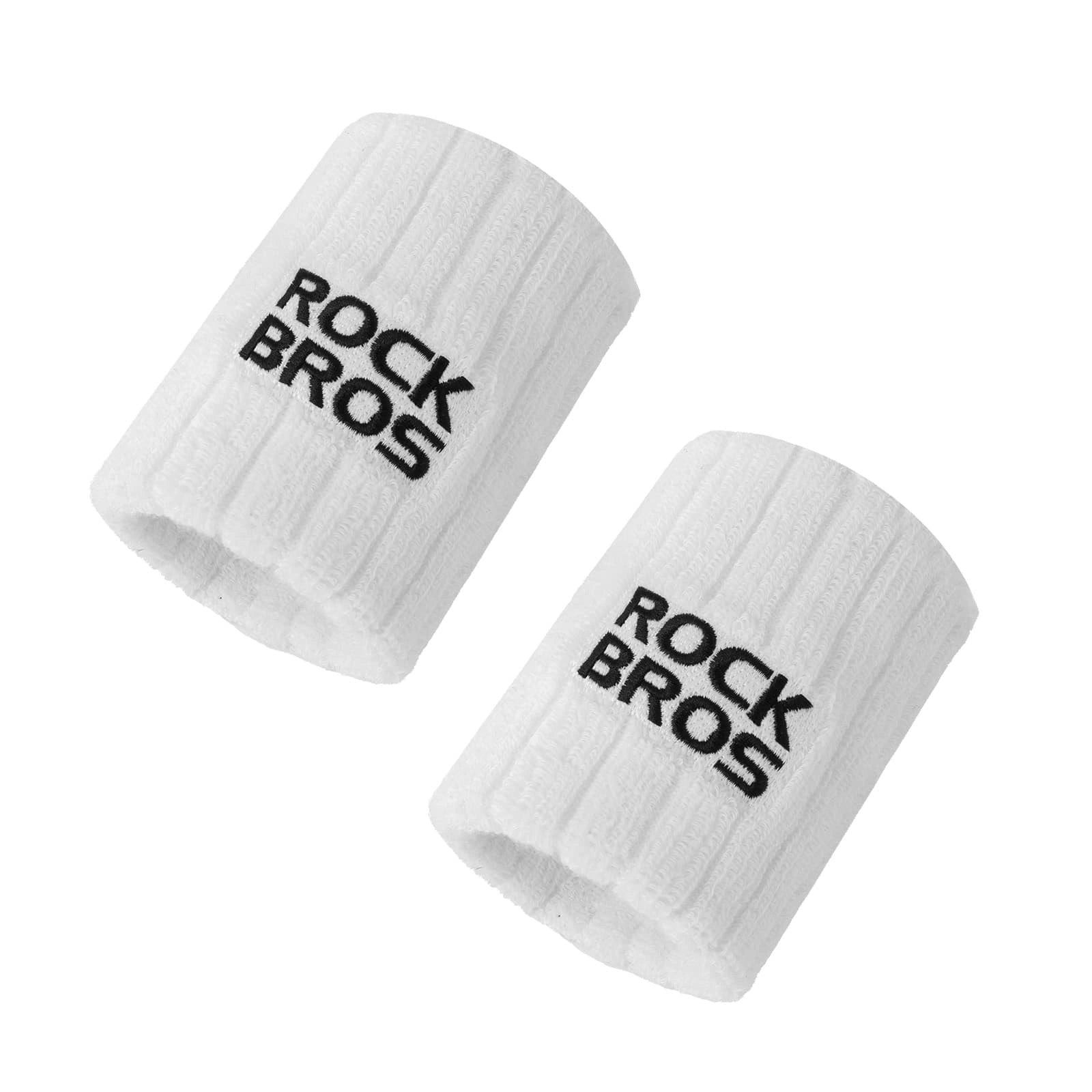 ROCKBROS Polyester-Cotton Sports Wristband with Sweat-Absorbing Fabric and Wrist Support for Daily Sports
#Color_White