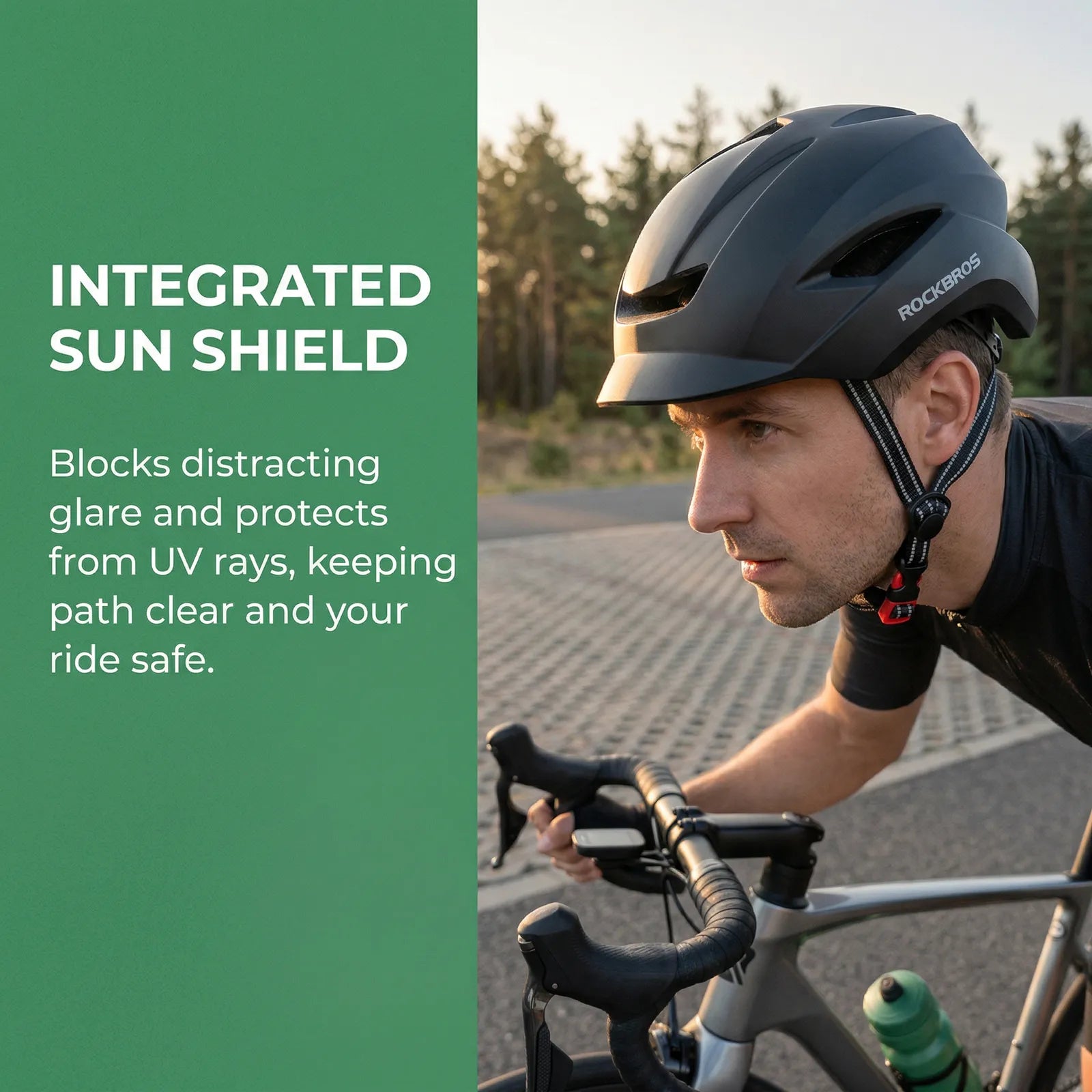 ROCKBROS Pottier Bike Helmet with PC Shell and EPS Protection