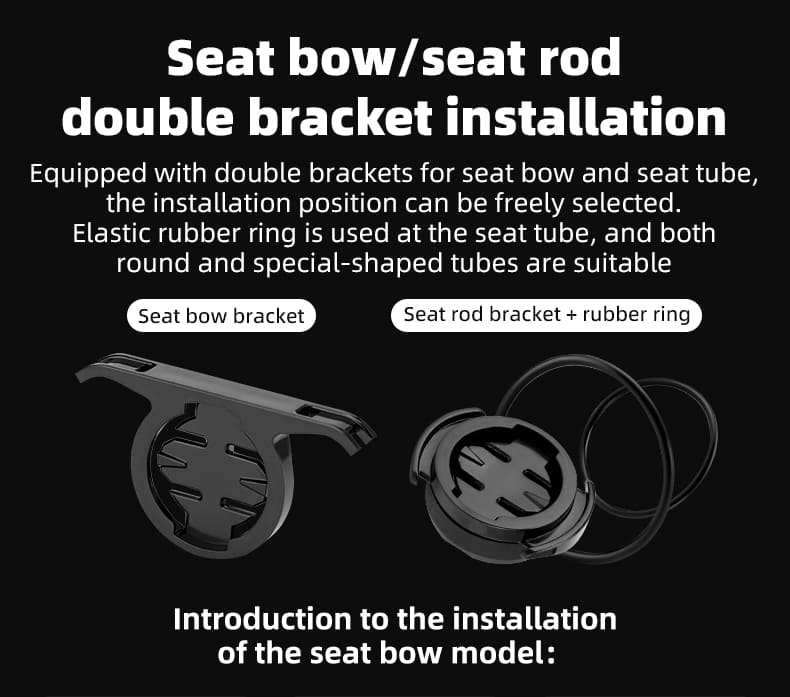 ROCKBROS Q1-MAX LED Bike Taillight with Flexible Dual Bracket Installation for All Seat Tubes