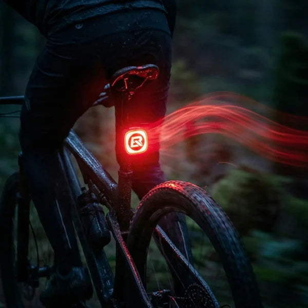 ROCKBROS Q2MAX bike tail light with emoji display and brake sensing Type-C rechargeable