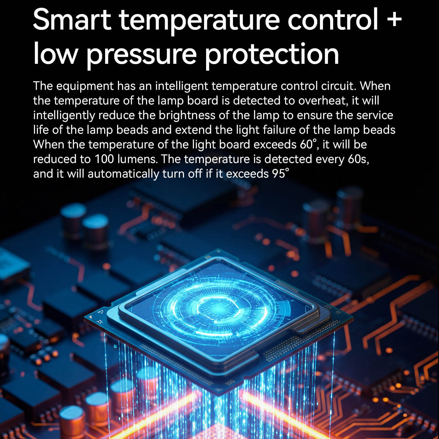 ROCKBROS QC1200LM rechargeable bike headlight with high-intensity 5050 20W LED.