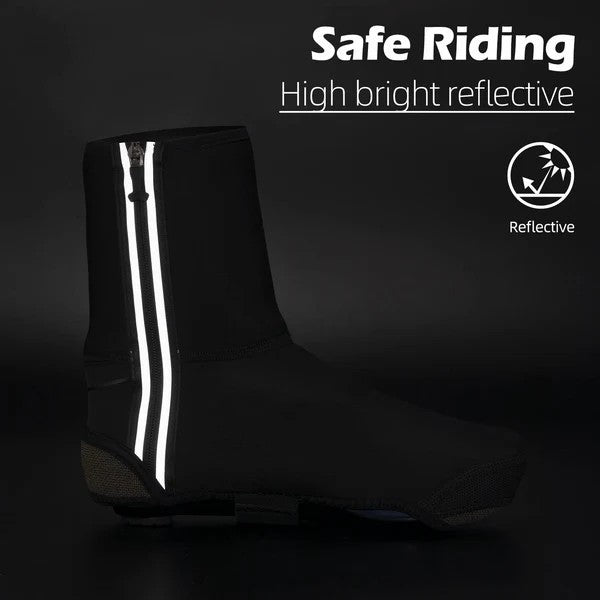 ROCKBROS reflective water-repellent cycling shoe covers windproof overshoes for winter riding