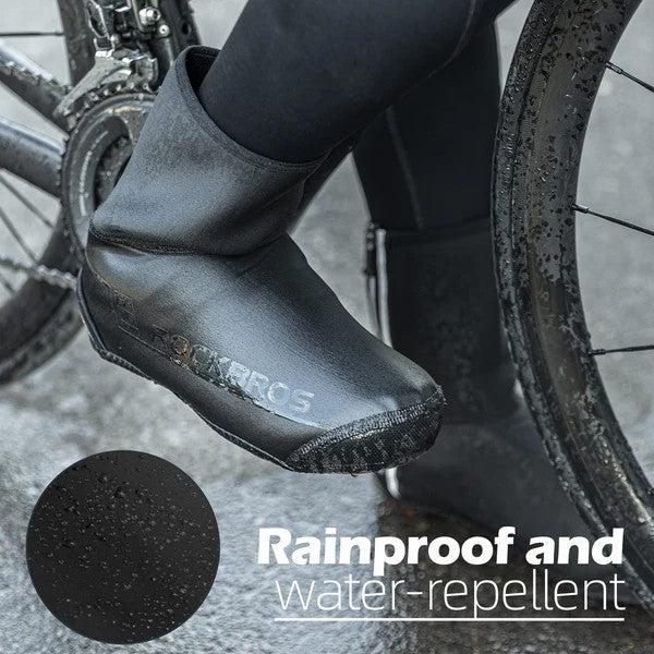 ROCKBROS reflective water-repellent cycling shoe covers windproof overshoes for winter riding